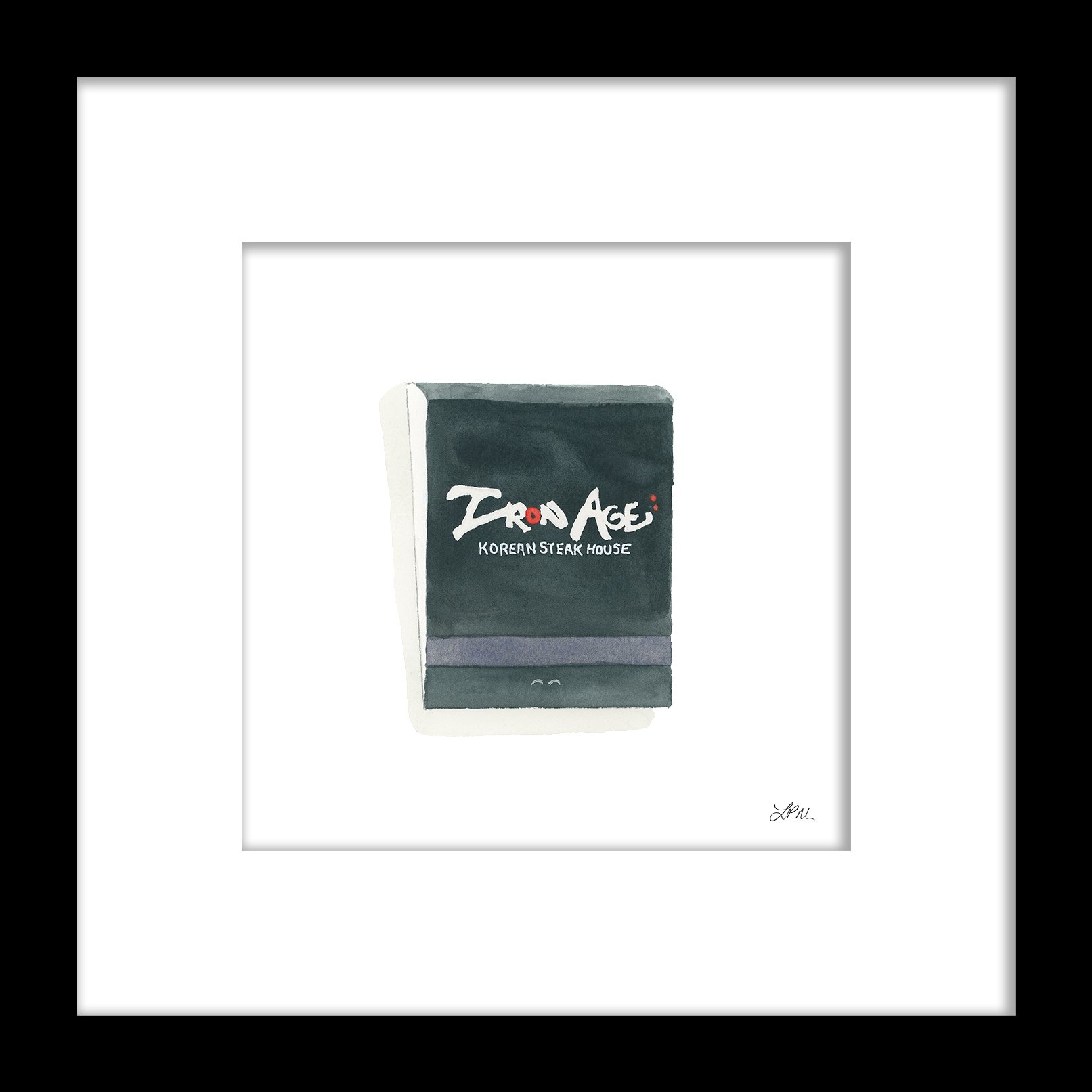 Iron Age restaurant DMV matchbook art print