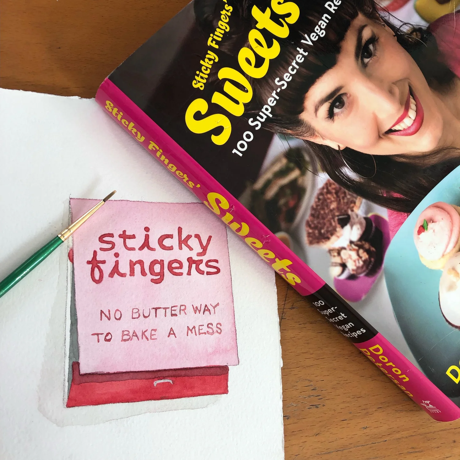 Sticky Fingers restaurant matchbook art print — DMV Matchbooks