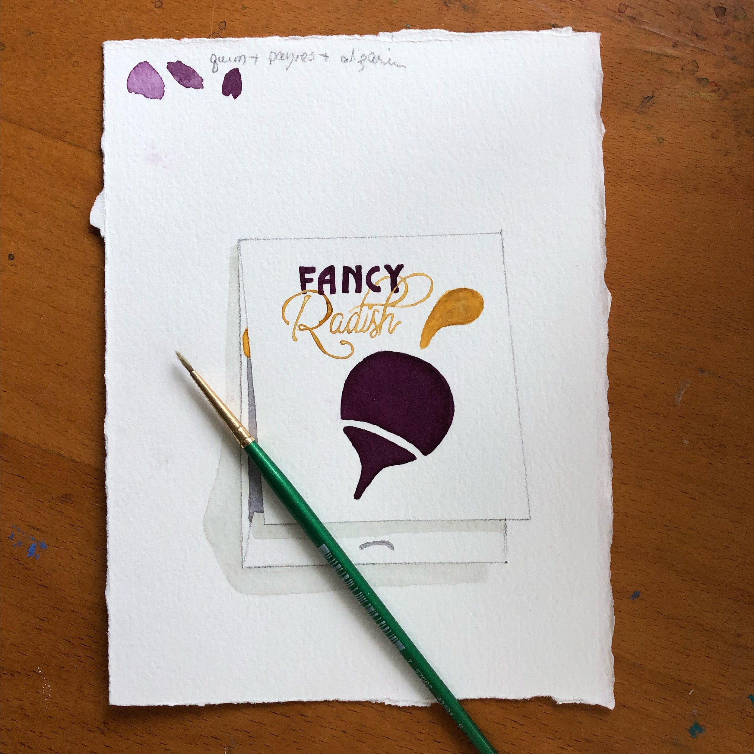 Fancy Radish restaurant matchbook art original