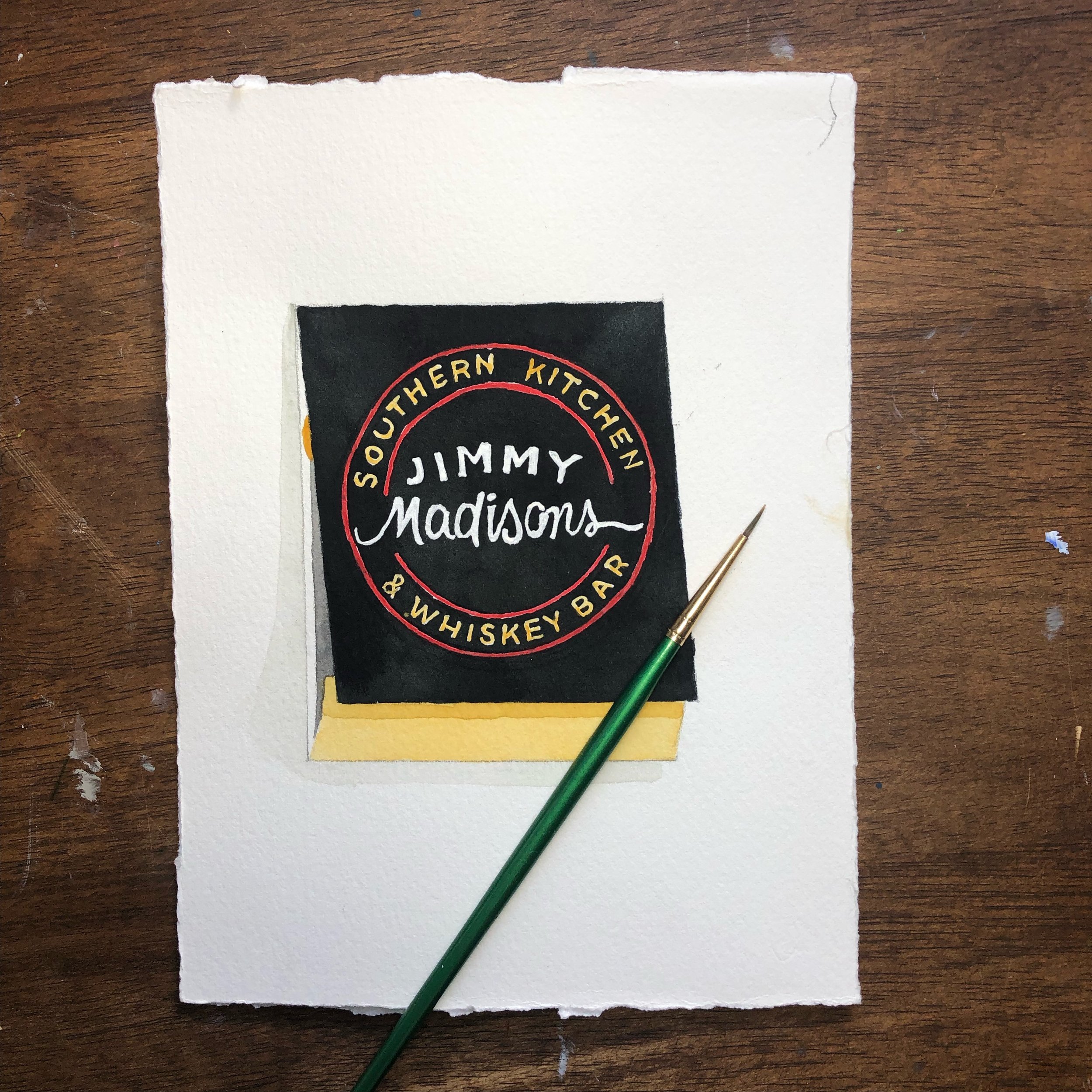 Jimmy Madison restaurant matchbook art original