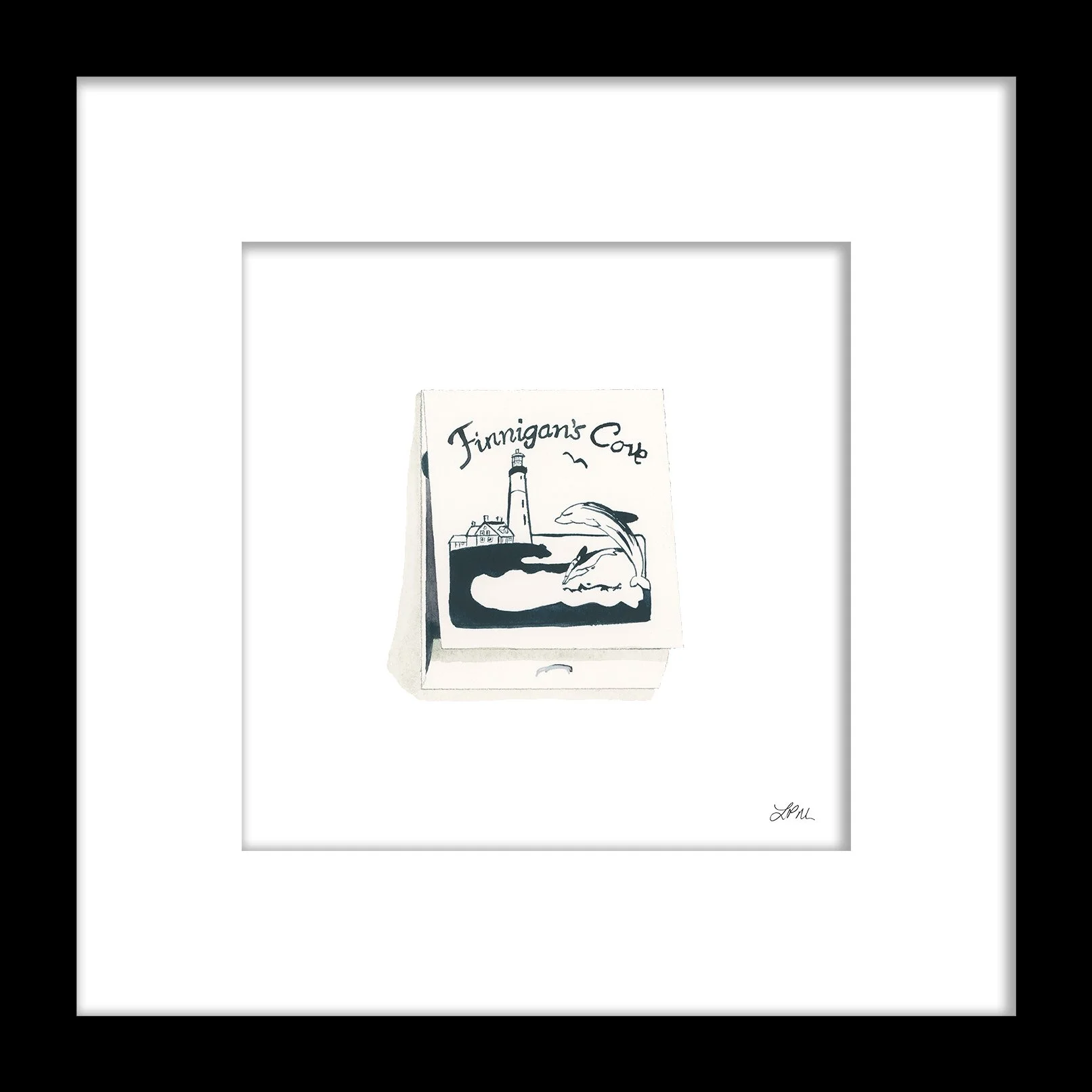 Finnigan's Cove restaurant matchbook art print