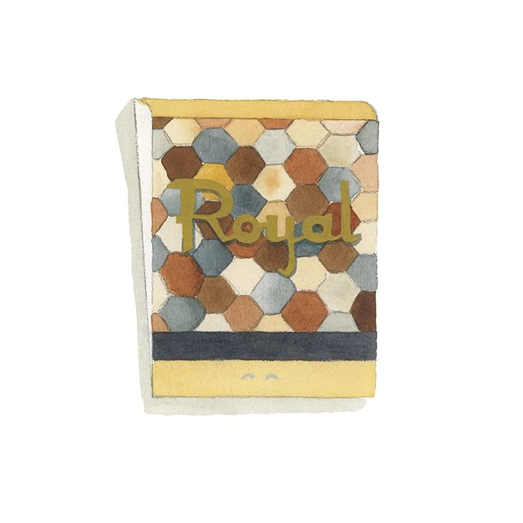 The Royal DC Restaurant matchbook art print