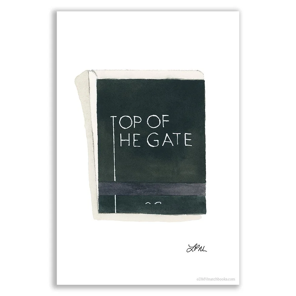 Top of the Gate restaurant matchbook art print