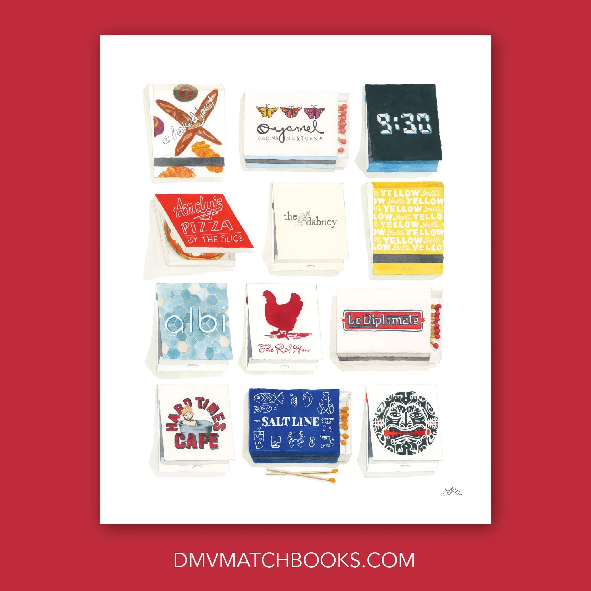 So many great DC places on this custom print!

(8x10&rdquo; custom print, December 2024)

#matchbookart #matchbookpainting  #supportsmallbusiness #eatlocal #drinklocal #DMVmatchbooks