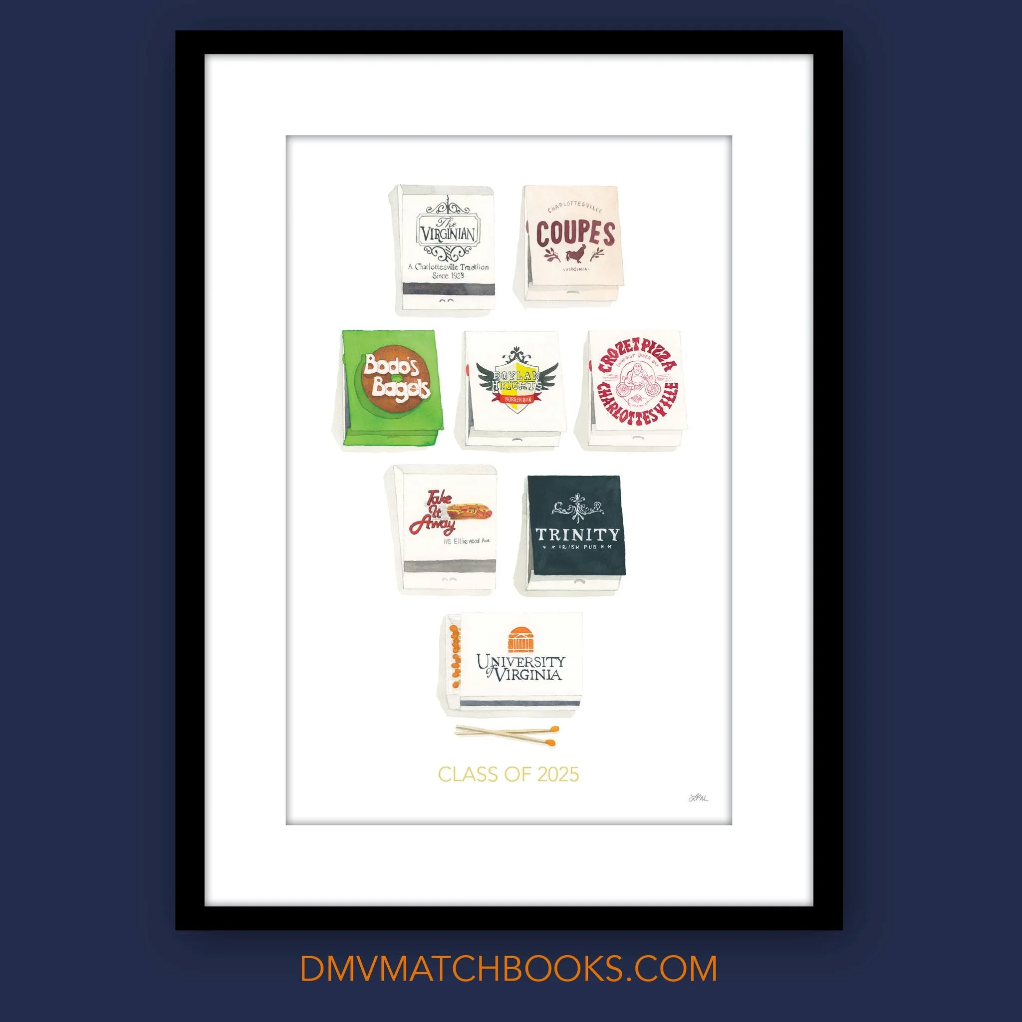 Am getting my Hokie settled in for her junior year at @virginia.tech  today and thought it would be a perfect time to show you the lovely graduation gift I worked on for a @uva  student this spring.

(11x17&rdquo; framed custom print, January 2025)

