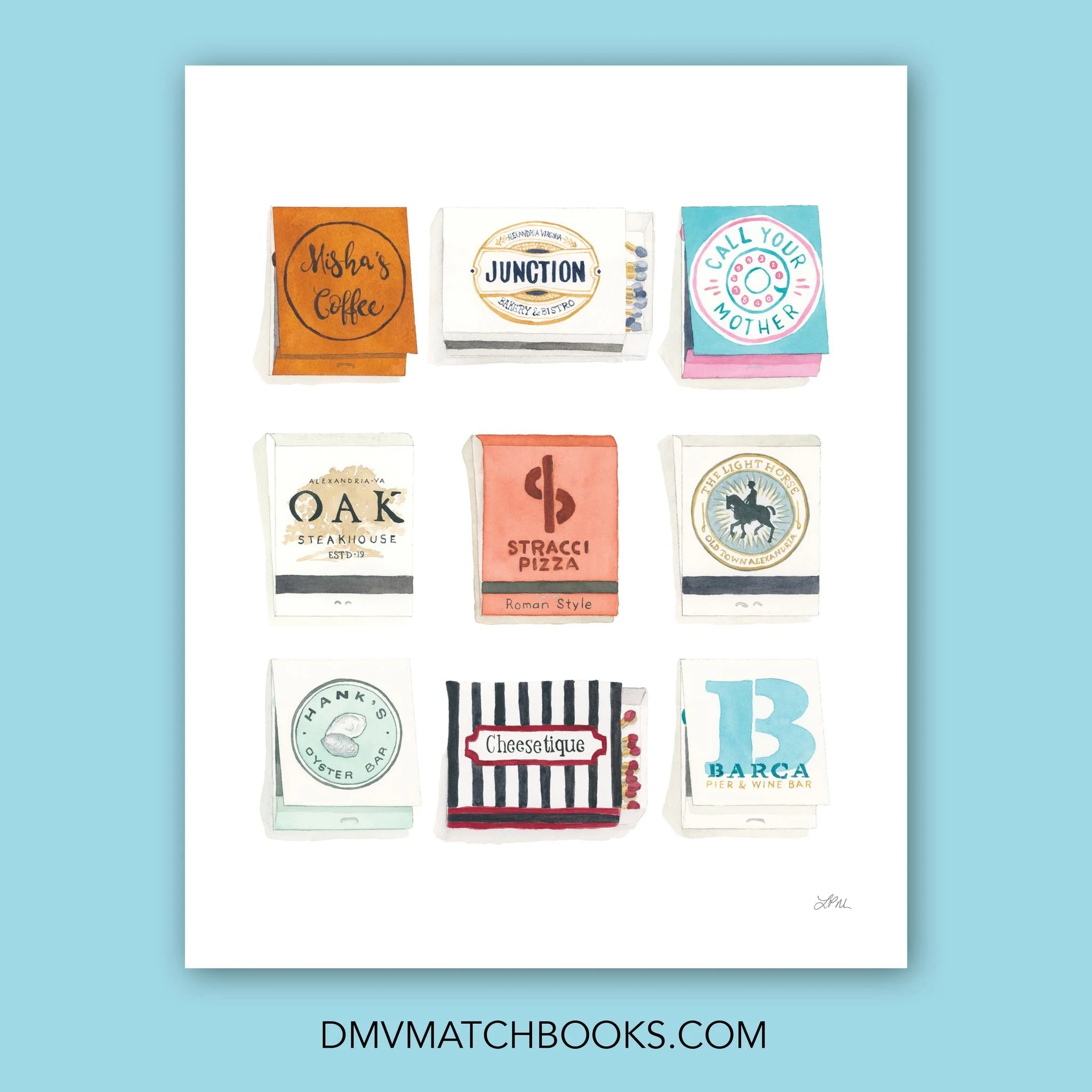 This was given as a gift for a friend who was moving out of the area to take a piece of all their favorite spots with them. Wonder how restaurants in their new area compare to the DMV!

(8x10&rdquo; custom print, May 2025)

#matchbookart #matchbookpa
