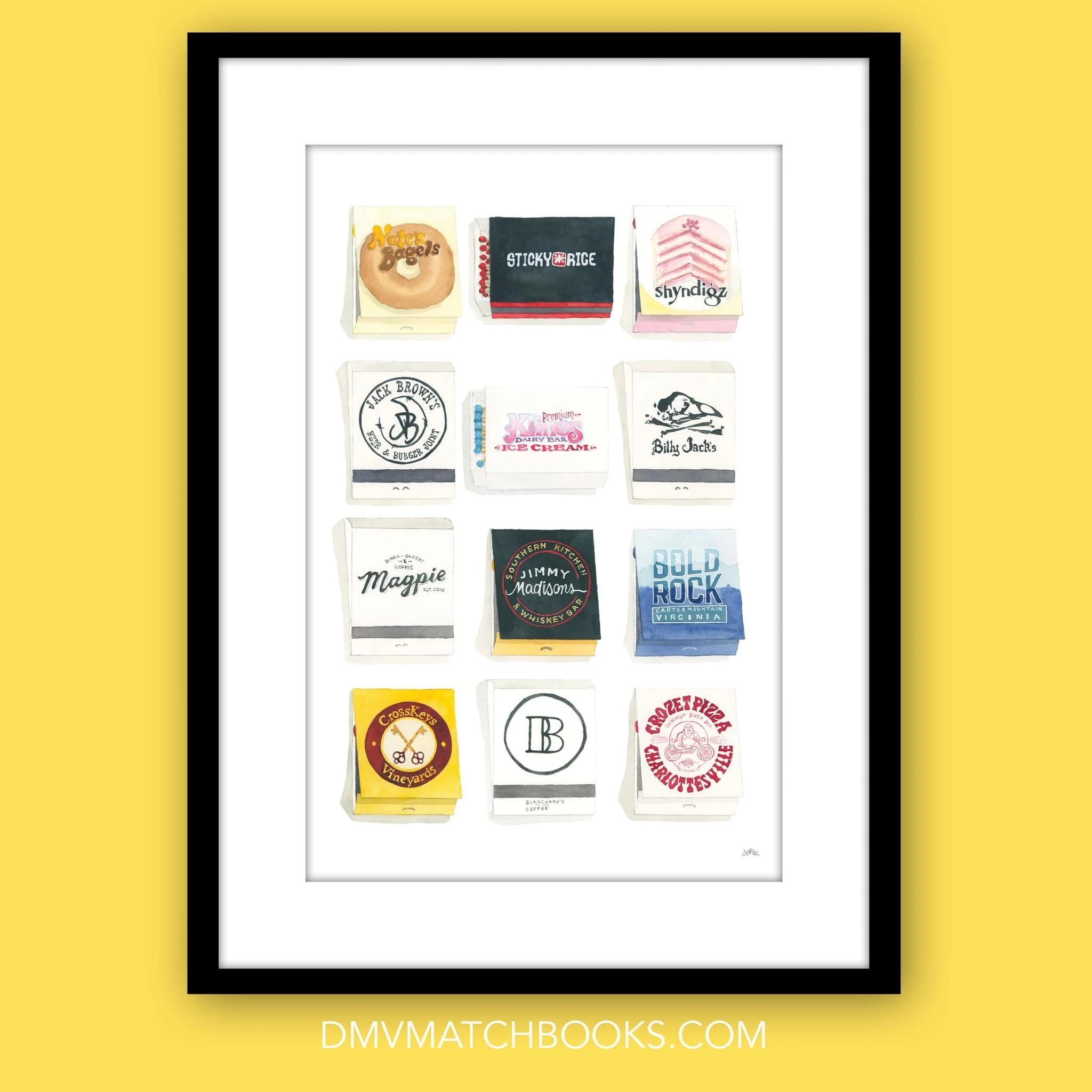 The order of the matchbooks on this custom print is super special ♥️
“My wife and I met in Richmond and now live in Iowa so these matchbooks really tell the story of our relationship.” 🥹
(11x17” framed custom print, May 20
