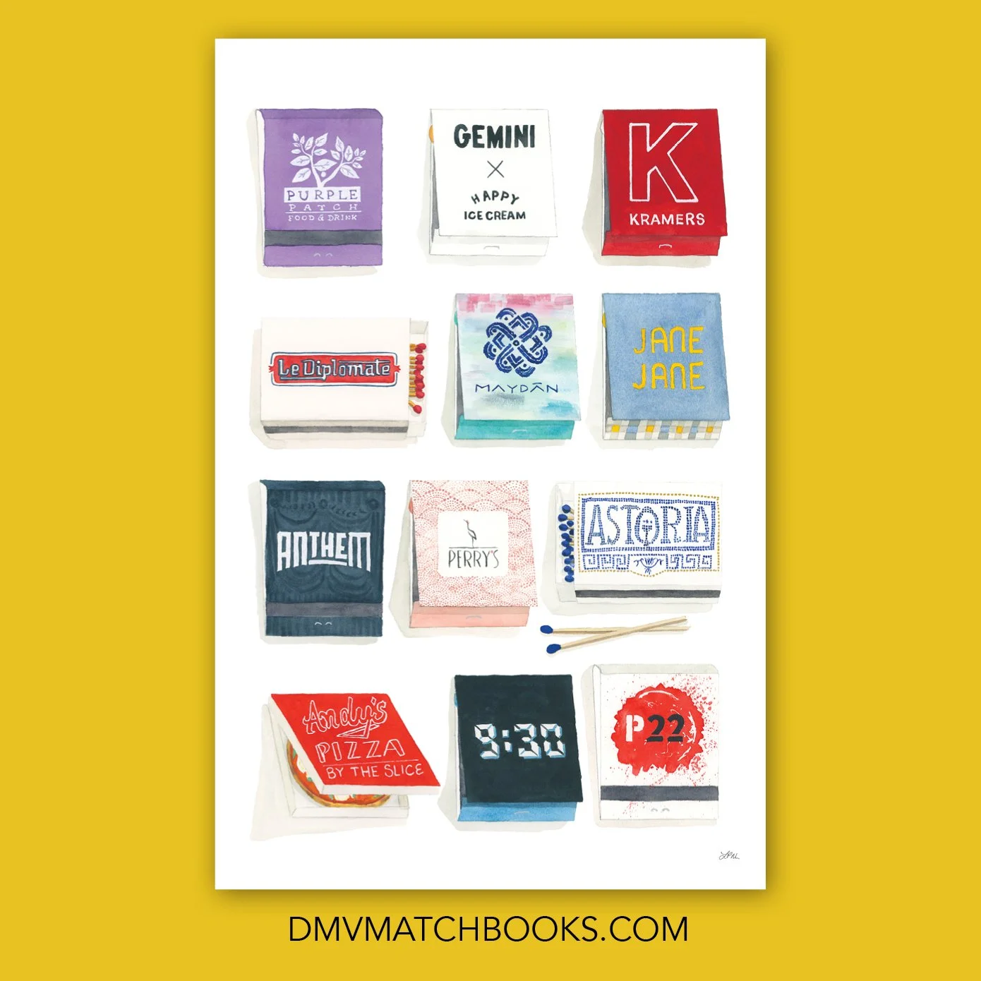 @purplepatchdc  is a new matchbook painted for this custom print. Lots of great DC spots and one in Shirlington!

(11x17&rdquo; custom matchbook print, November 2025)

#matchbookart #matchbookpainting  #supportsmallbusiness #eatlocal #drinklocal #DMV