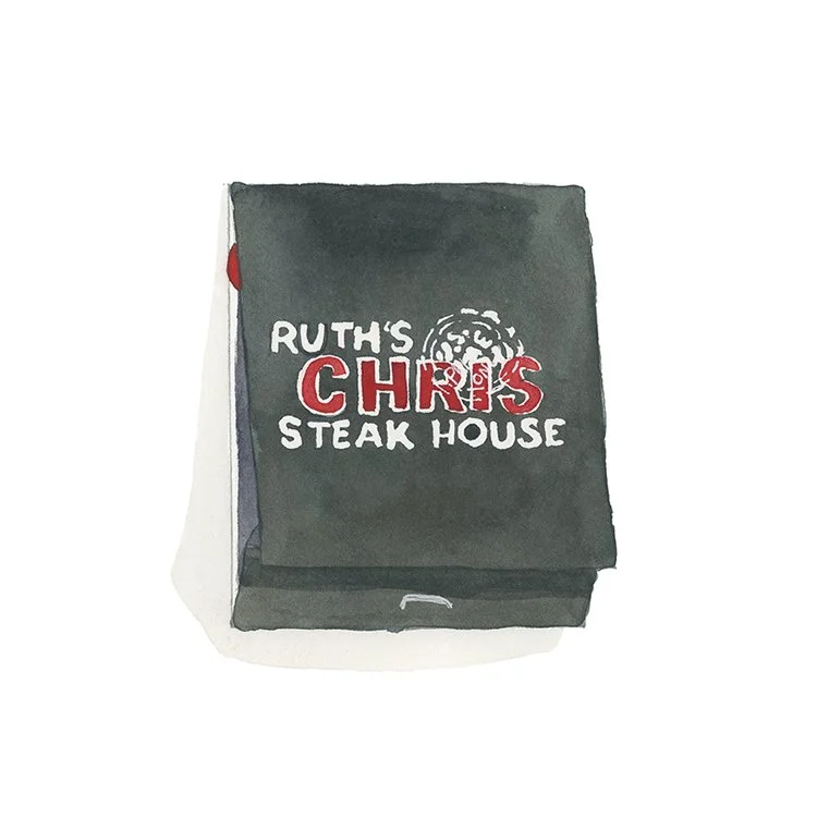 Ruth's Chris Steak House restaurant matchbook art print