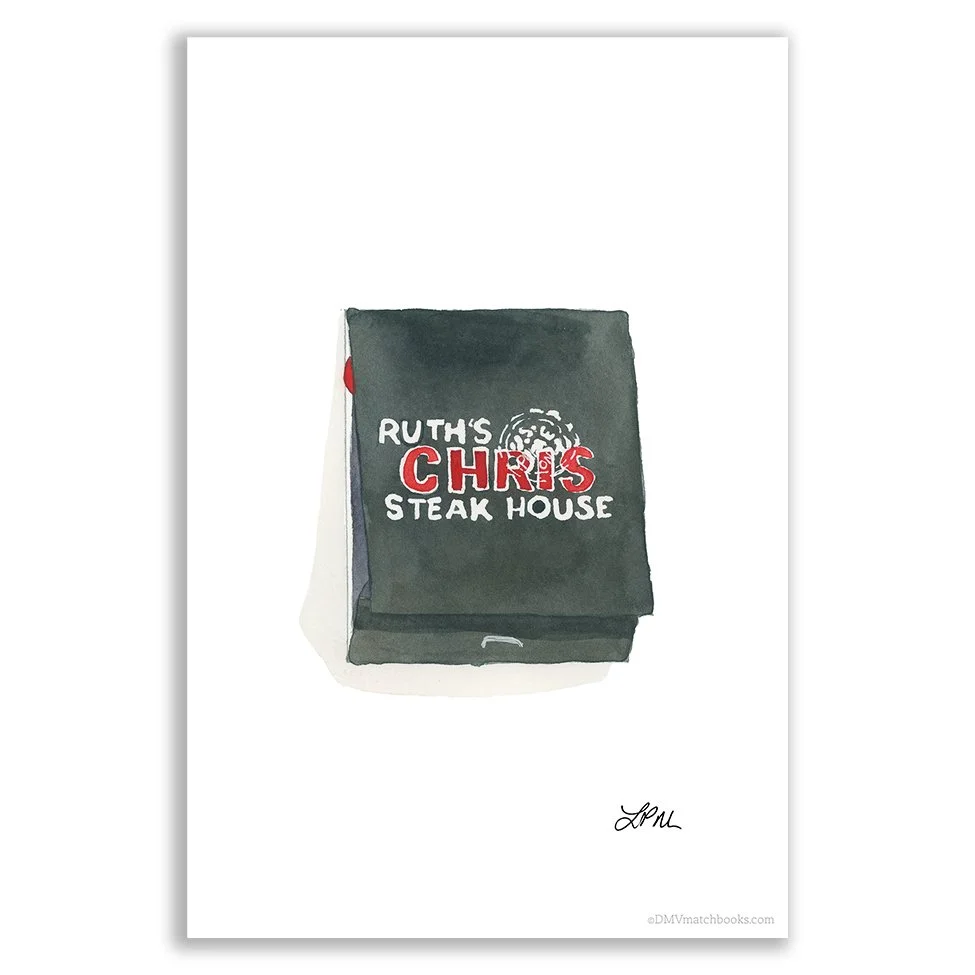 Ruth's Chris Steak House restaurant matchbook art print
