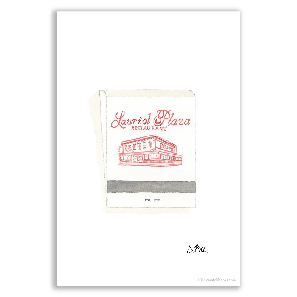 Lauriol Plaza restaurant matchbook art print
