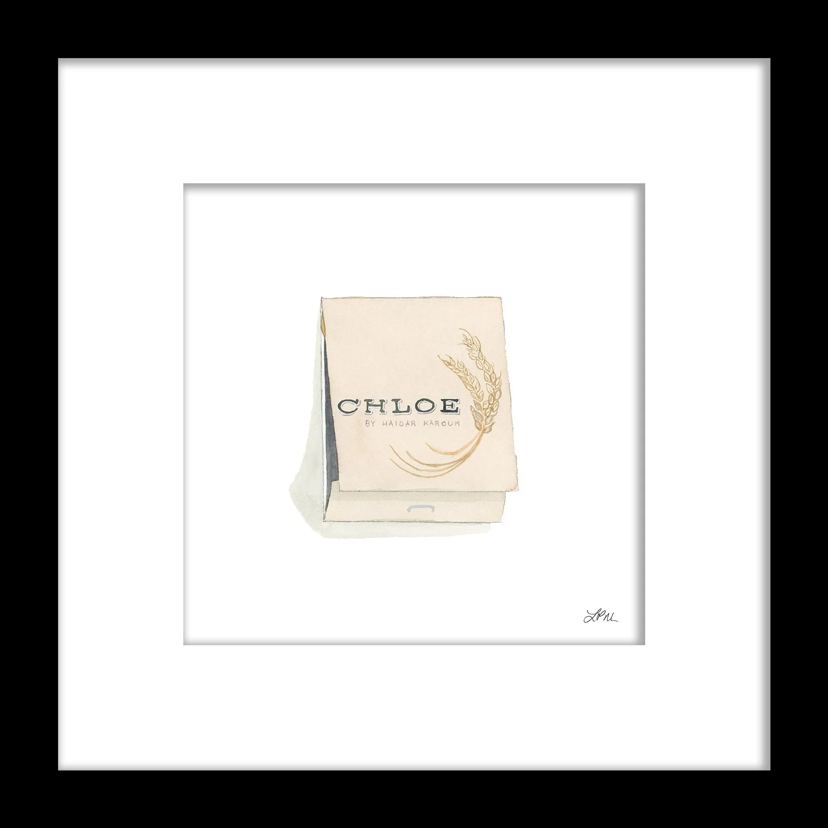 Chloe DMV matchbook art print