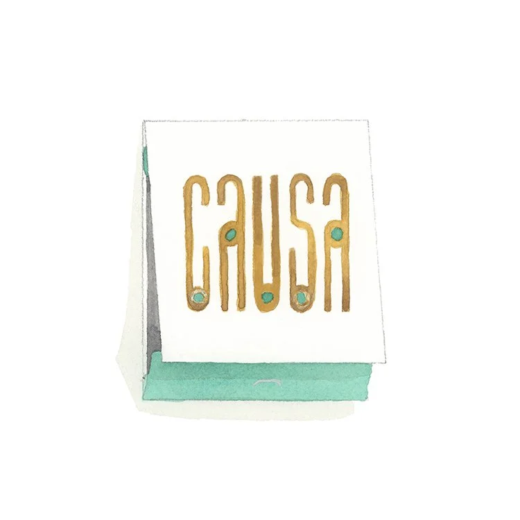 Causa restaurant matchbook art print