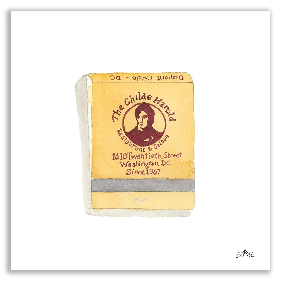 The Childe Harold restaurant matchbook art print DMV Matchbooks