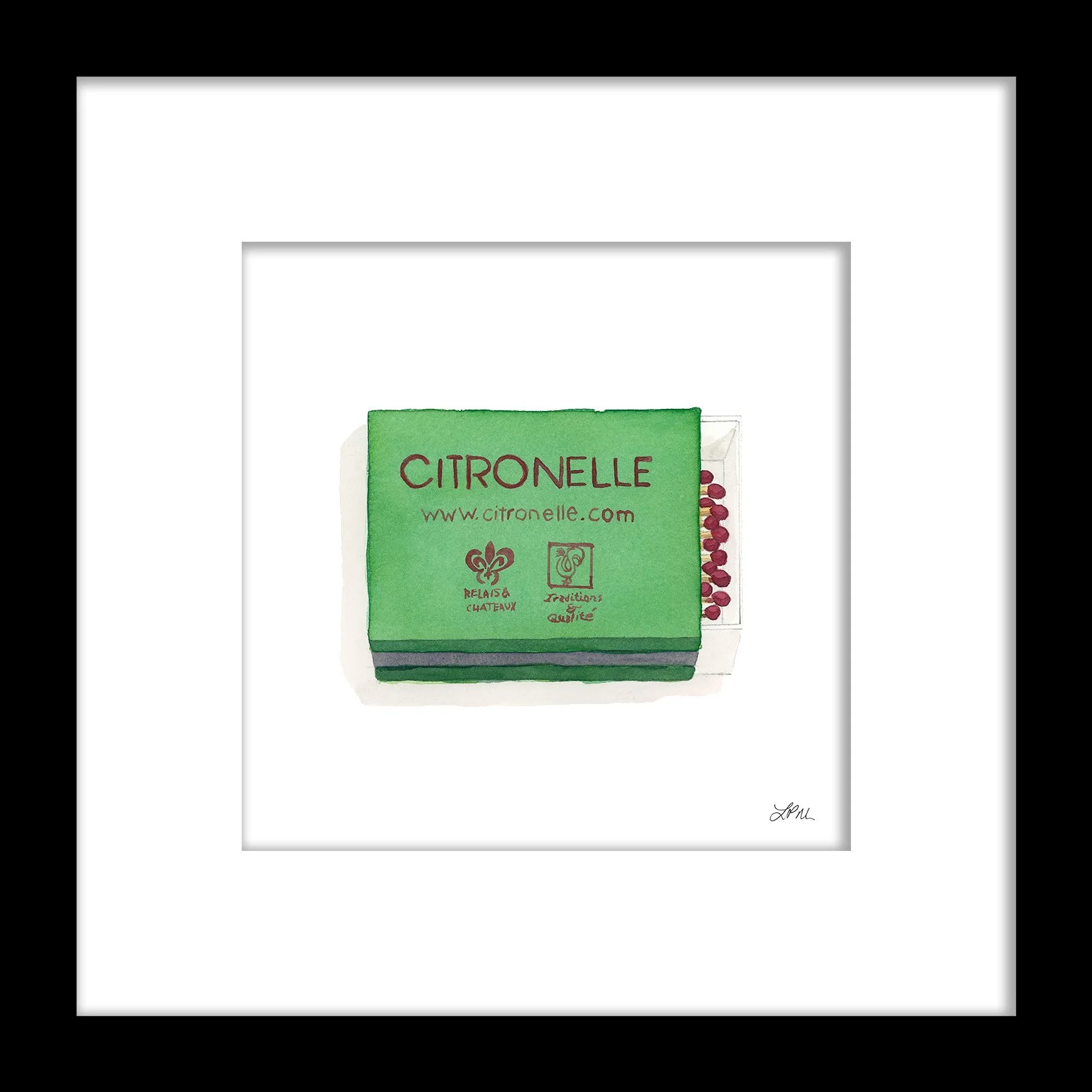 Citronelle DMV matchbook art print