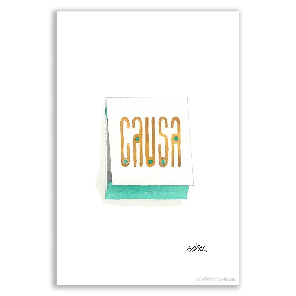 Causa restaurant matchbook art print