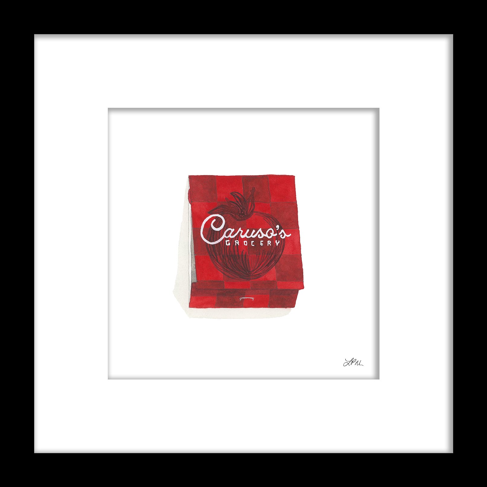 Caruso's Grocery DMV matchbook art print