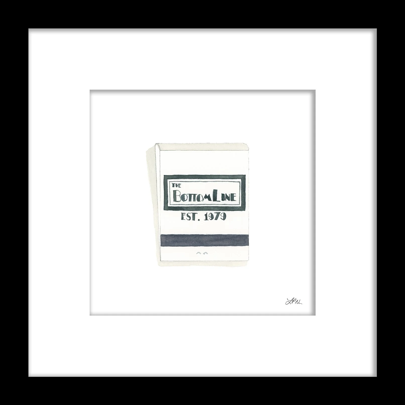 The Bottom Line DMV matchbook art print