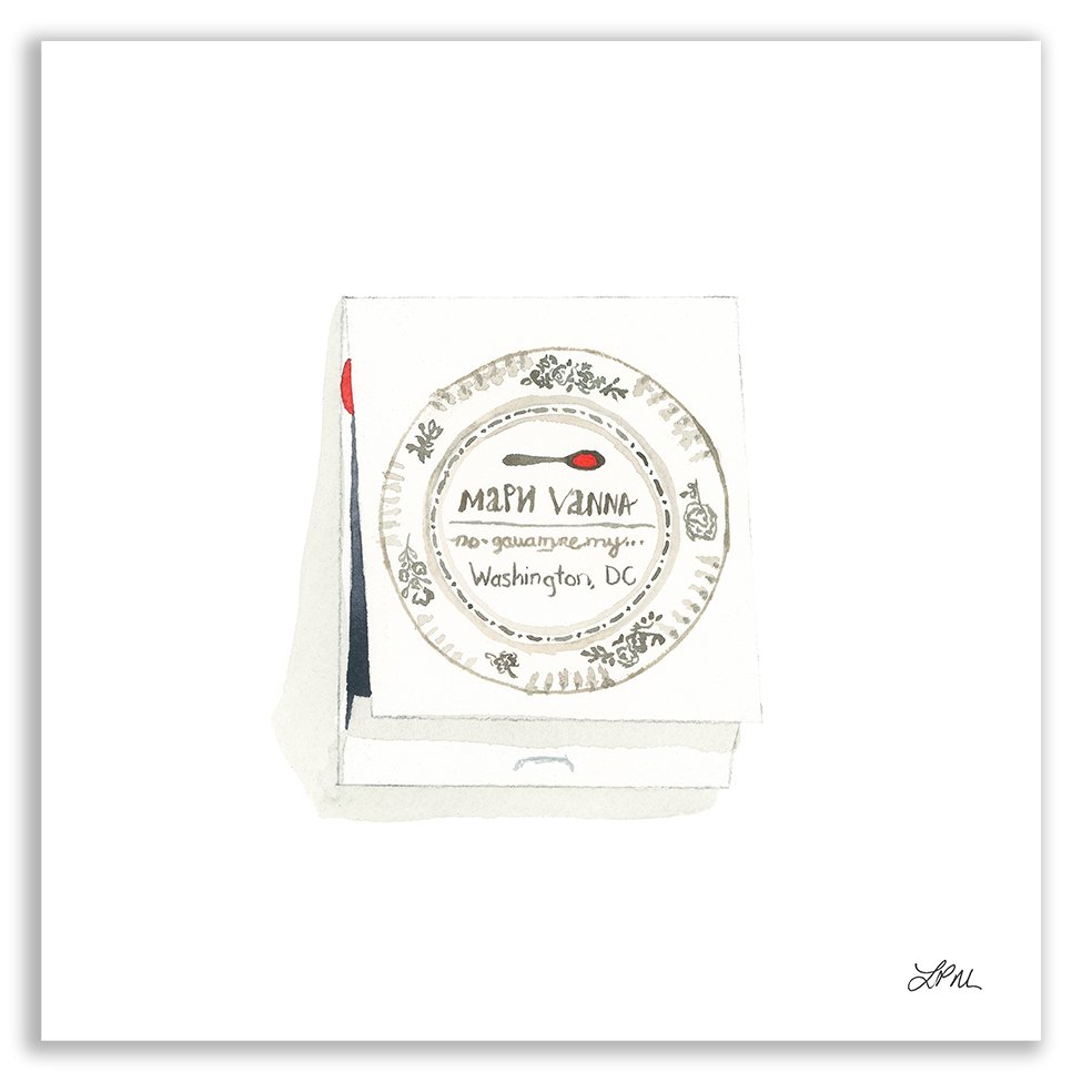 Mari Vanna restaurant DMV matchbook art print