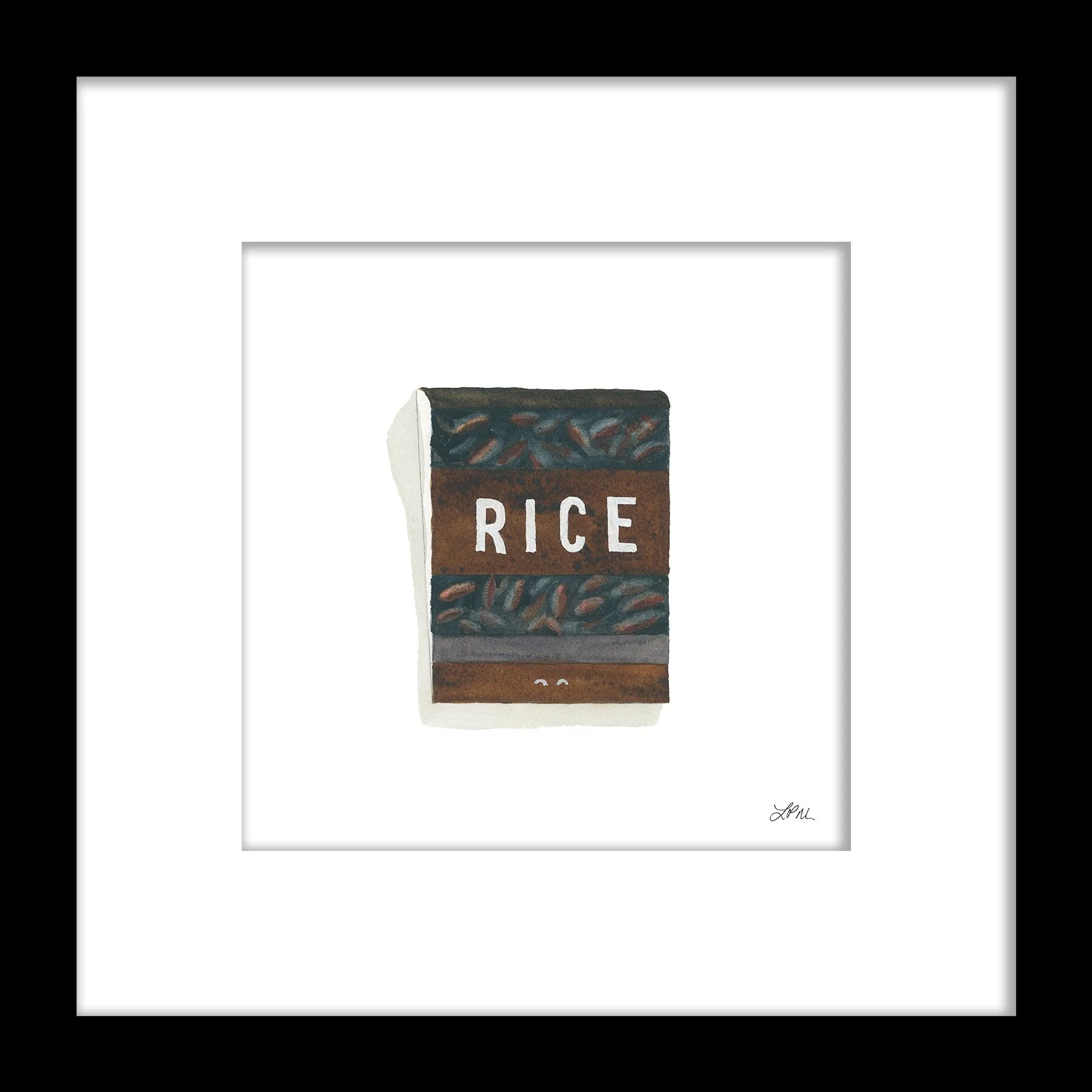 Rice DMV matchbook art print