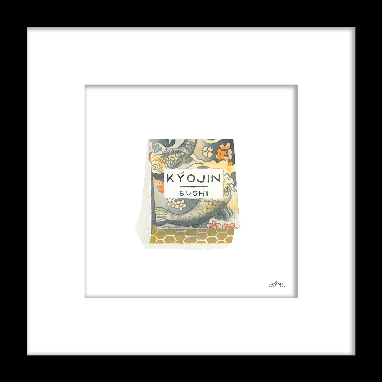 Kyojin restaurant DMV matchbook art print