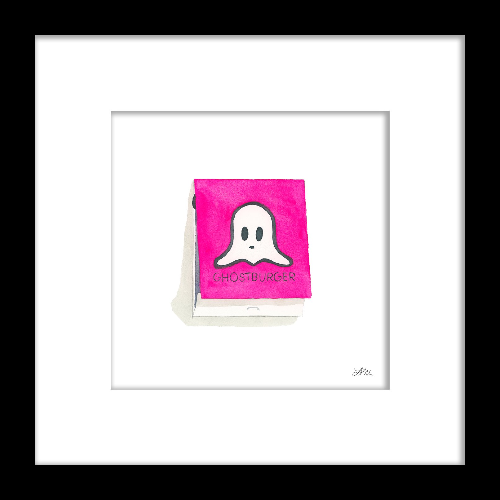 Ghostburger DMV matchbook art print
