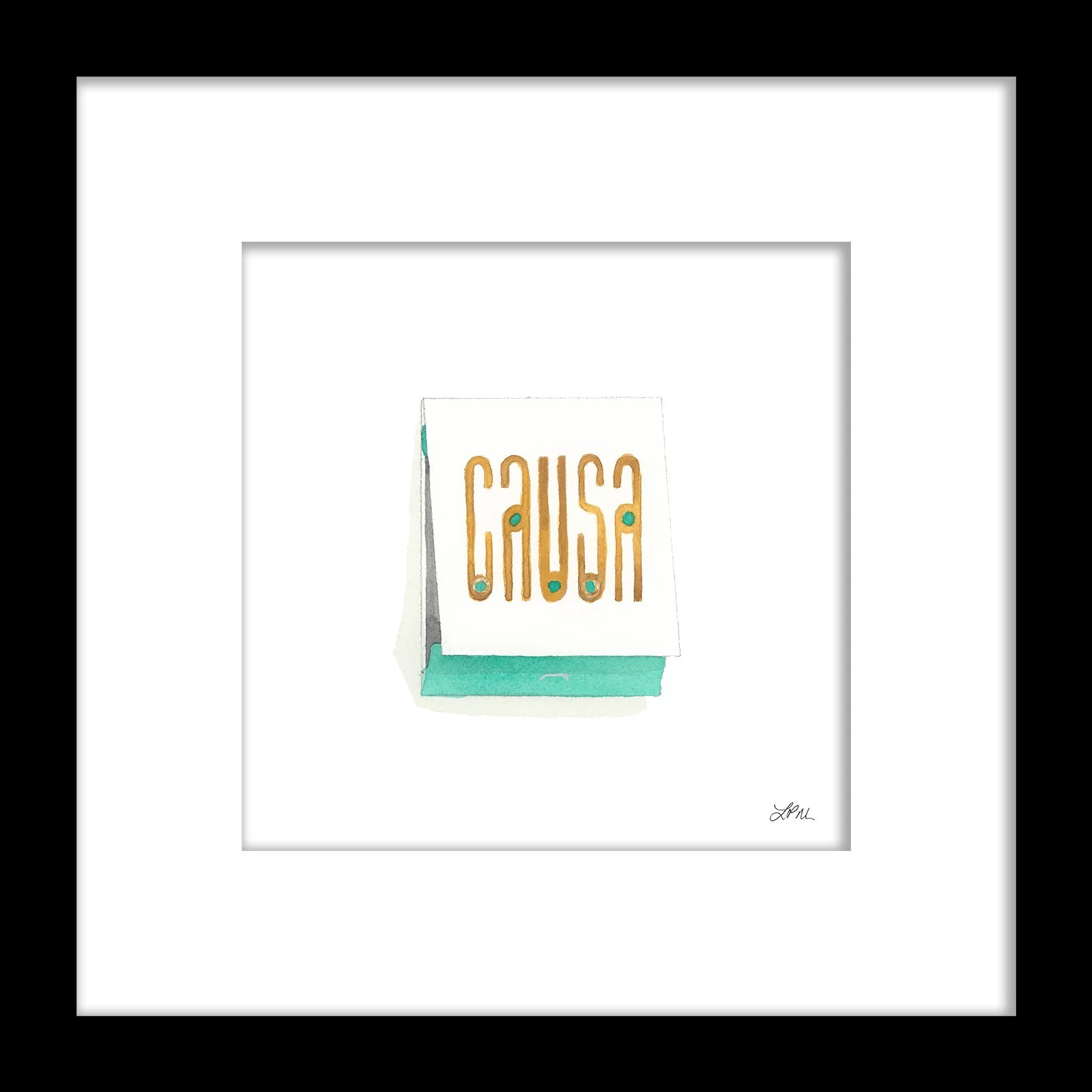 Causa restaurant matchbook art print