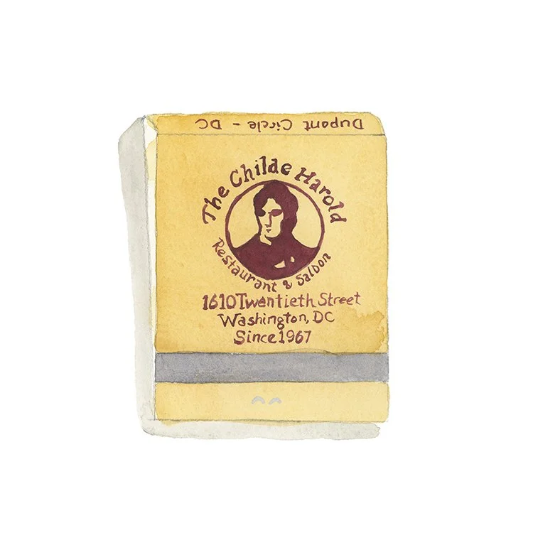 The Childe Harold restaurant matchbook art print DMV Matchbooks