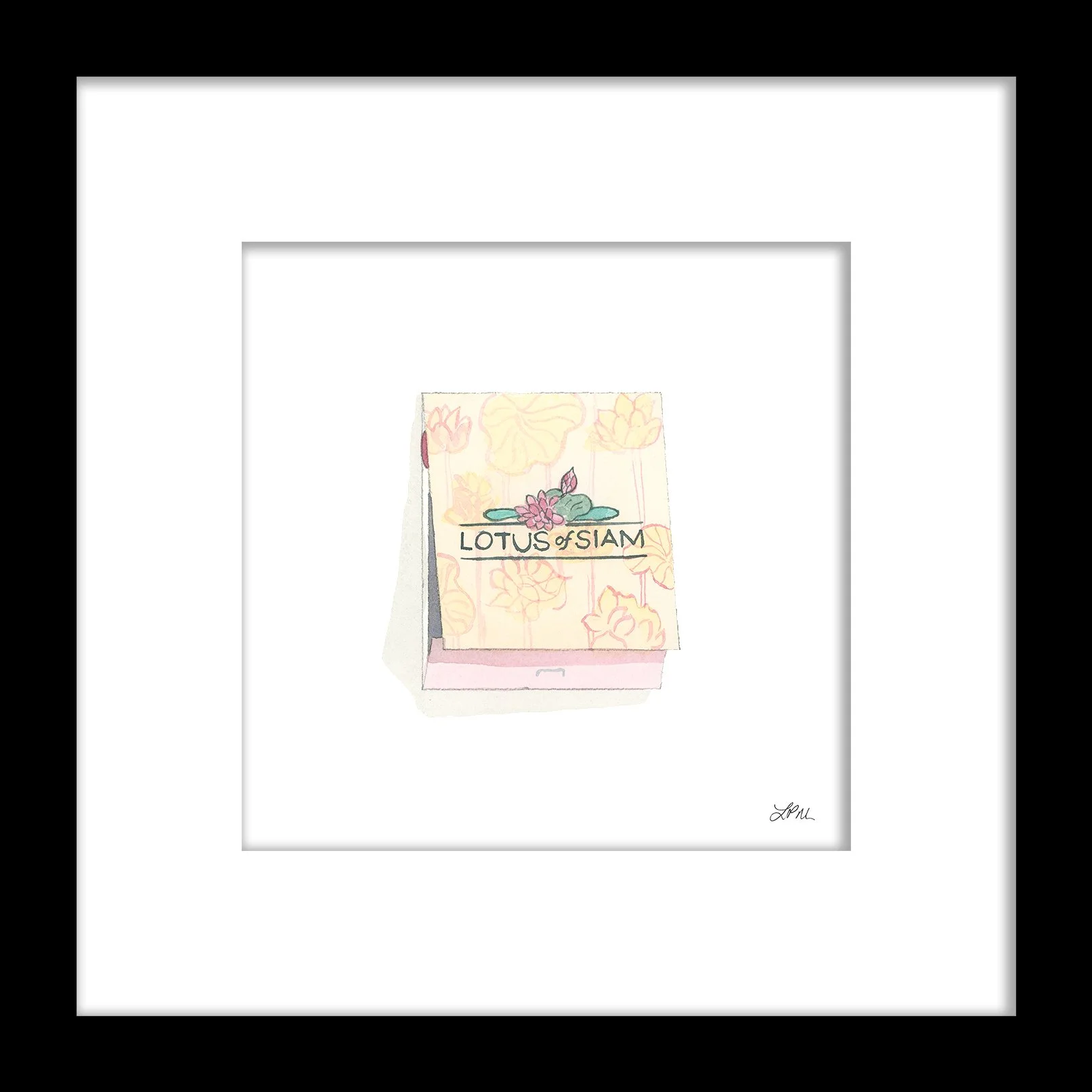 Lotus of Siam (Las Vegas, Nevada) DMV matchbook art print
