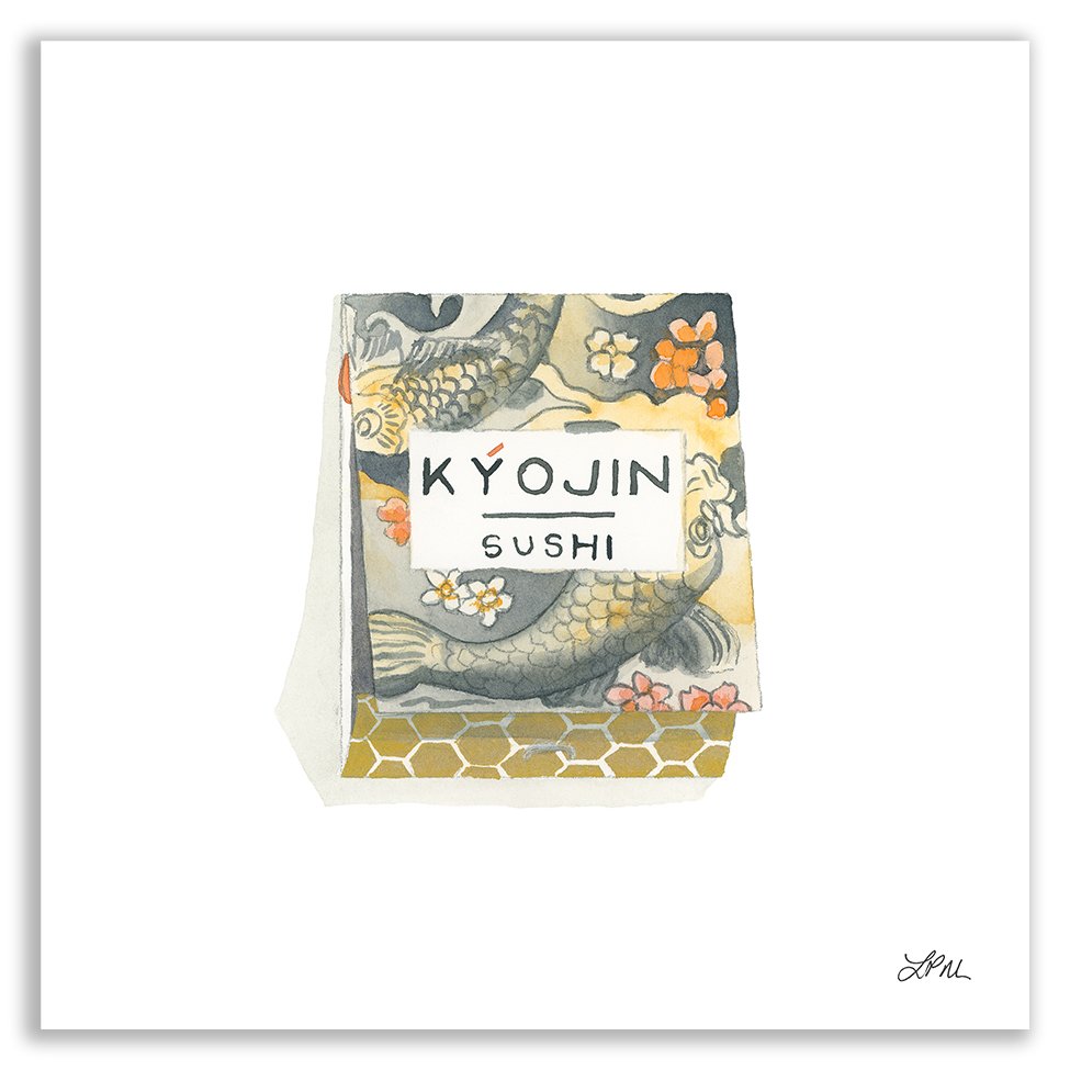 Kyojin restaurant DMV matchbook art print