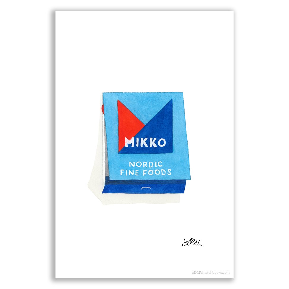 Mikko DMV matchbook art print