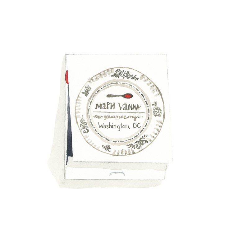 Mari Vanna restaurant DMV matchbook art print
