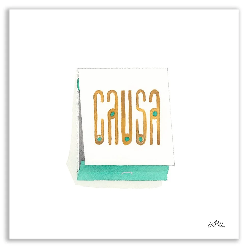 Causa restaurant matchbook art print