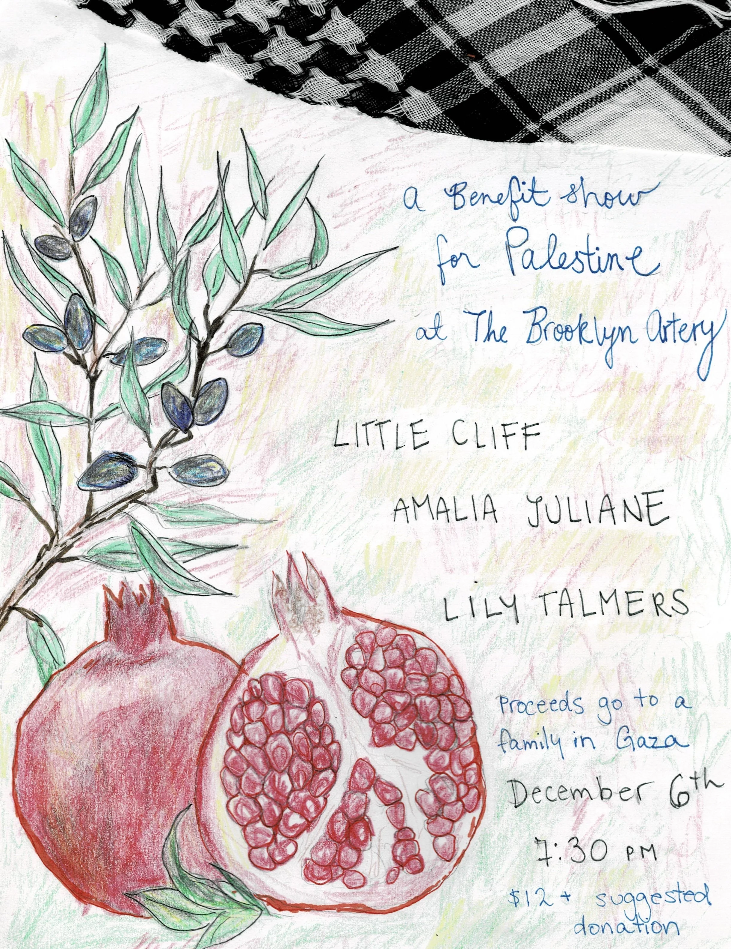 A Benefit Show for Palestine: Lily Talmers, Amalia Juliane, Little Cliff