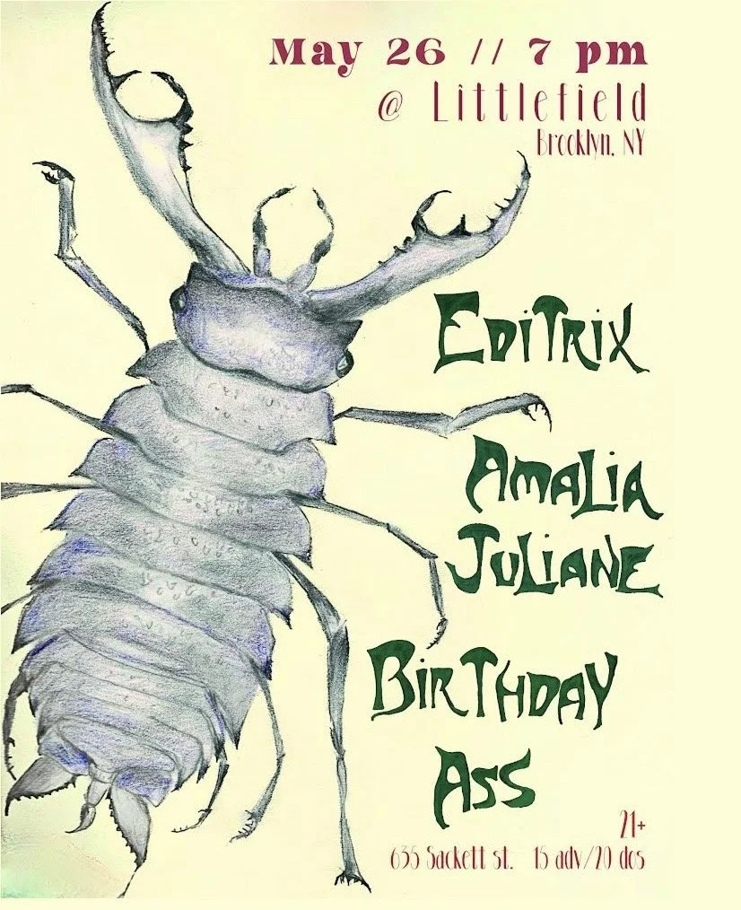 Editrix, Amalia Juliane, Megaomega (fka Birthday Ass)