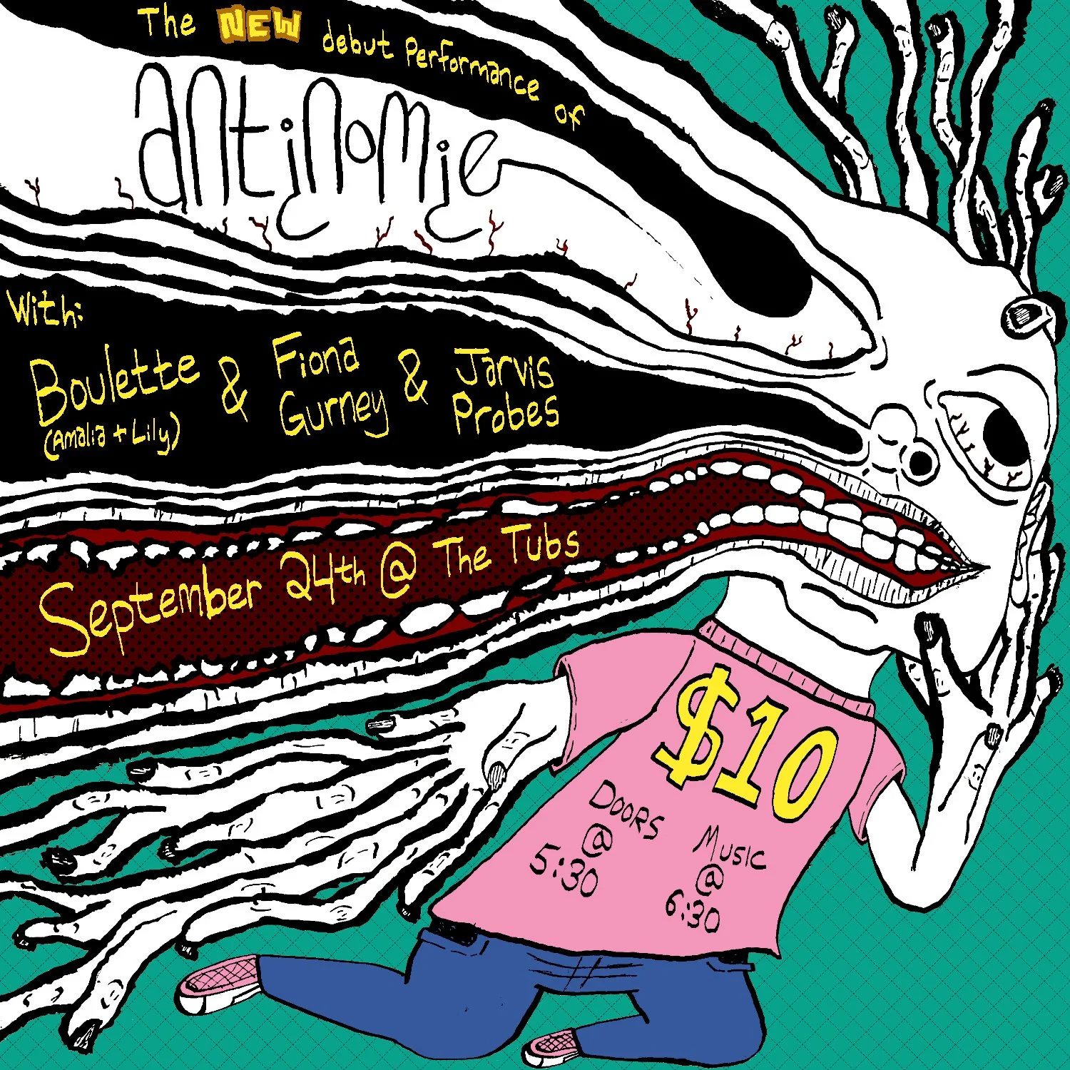 Antimonie, Boulette, Fiona Gurney, Jarvis Probes