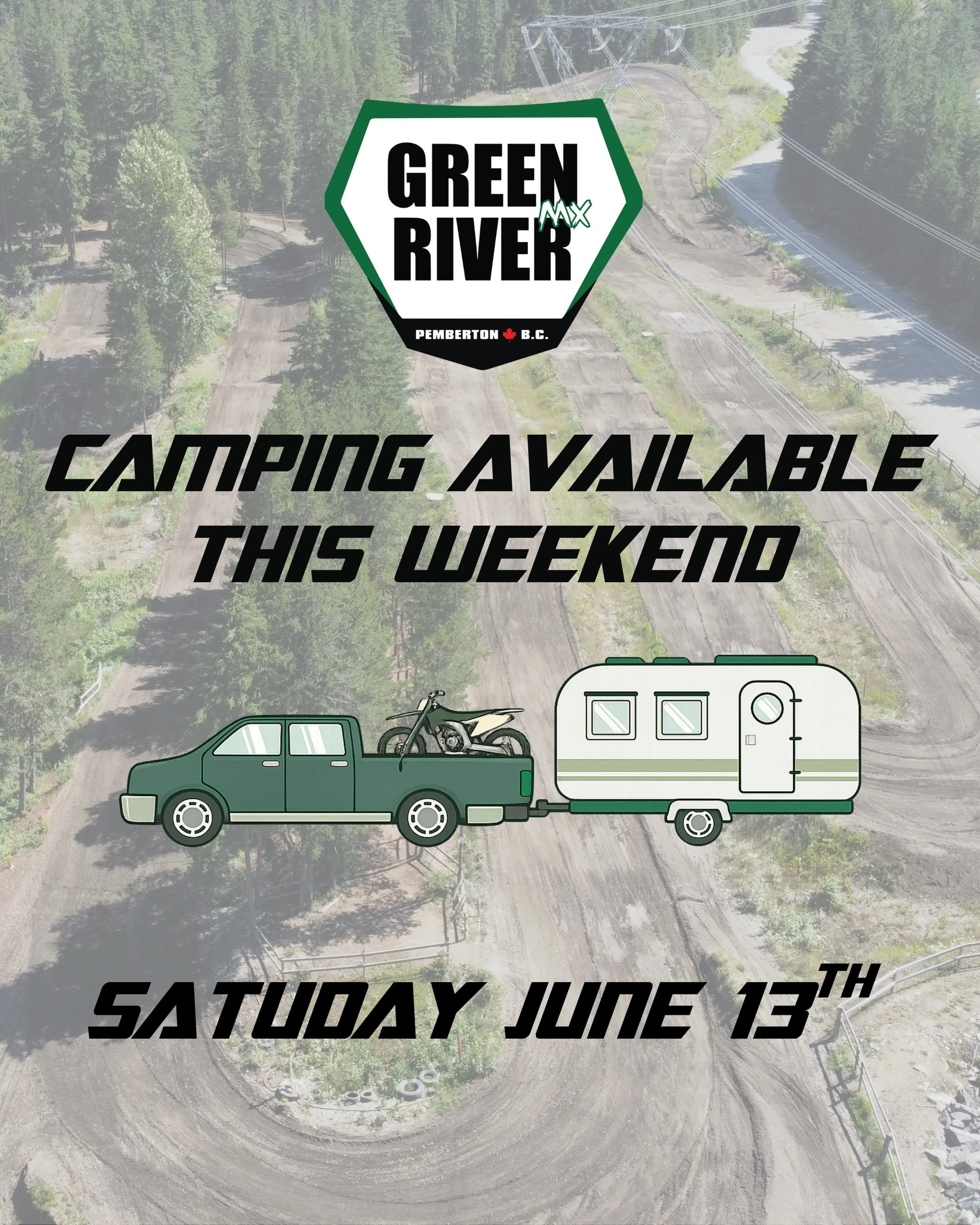 Planning to ride this weekend before race prep? Camping is available Saturday night for anyone wanting to stay over.
$20 per camping unit