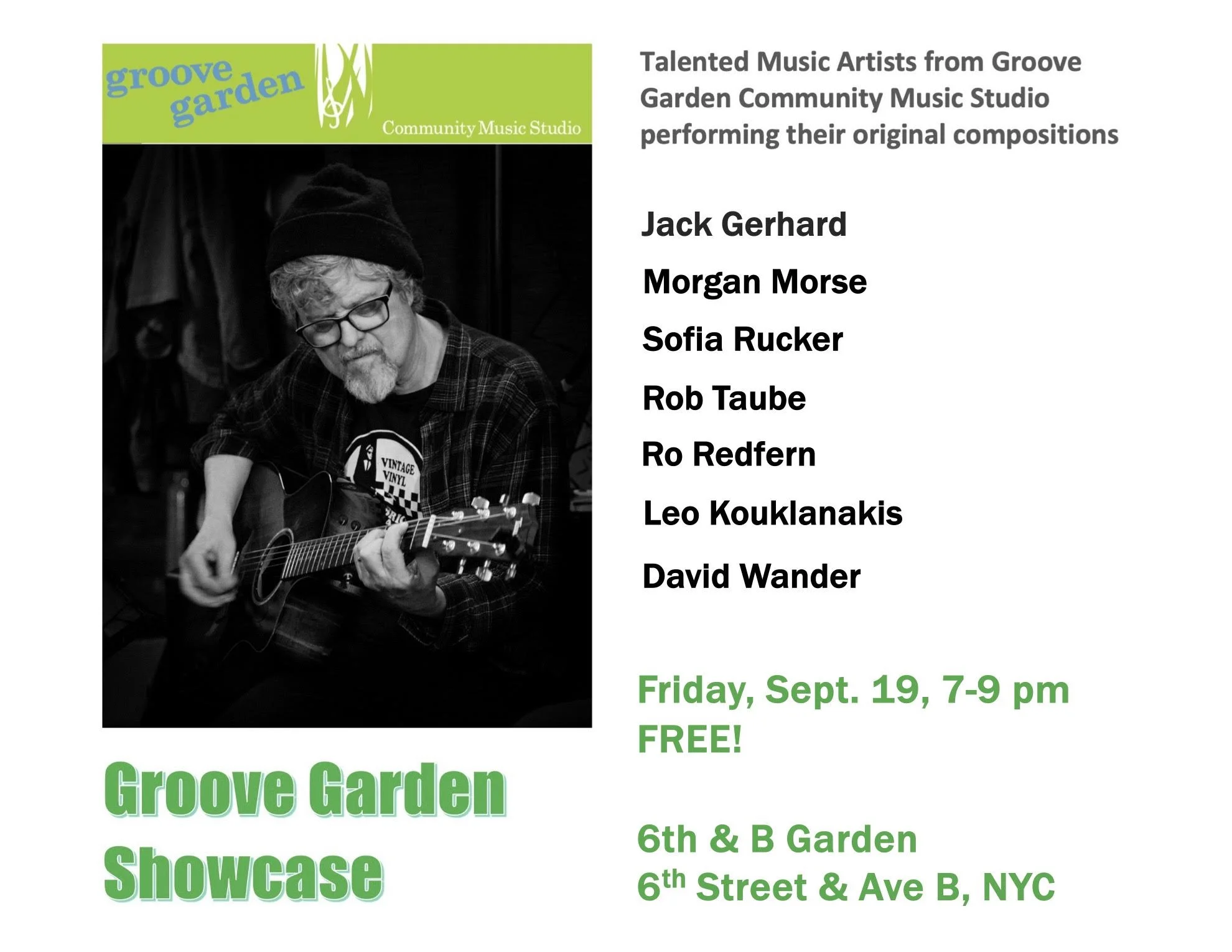Groove Garden Showcase - live music