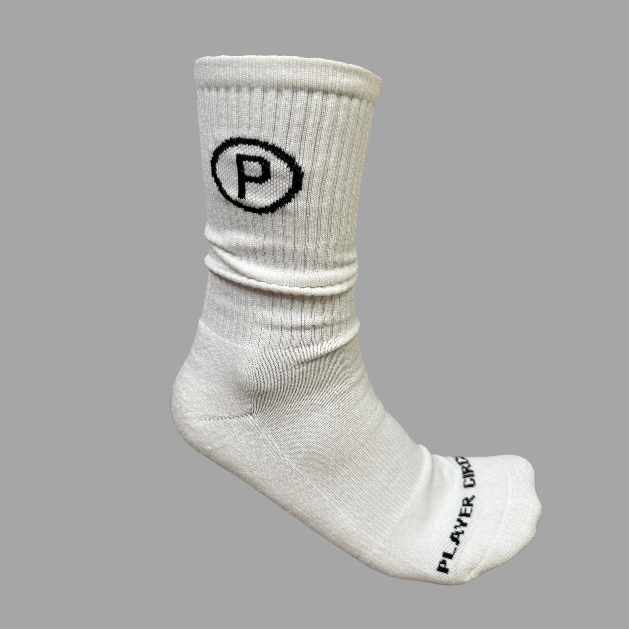 P Circle Vintage Sock  Crew Length
