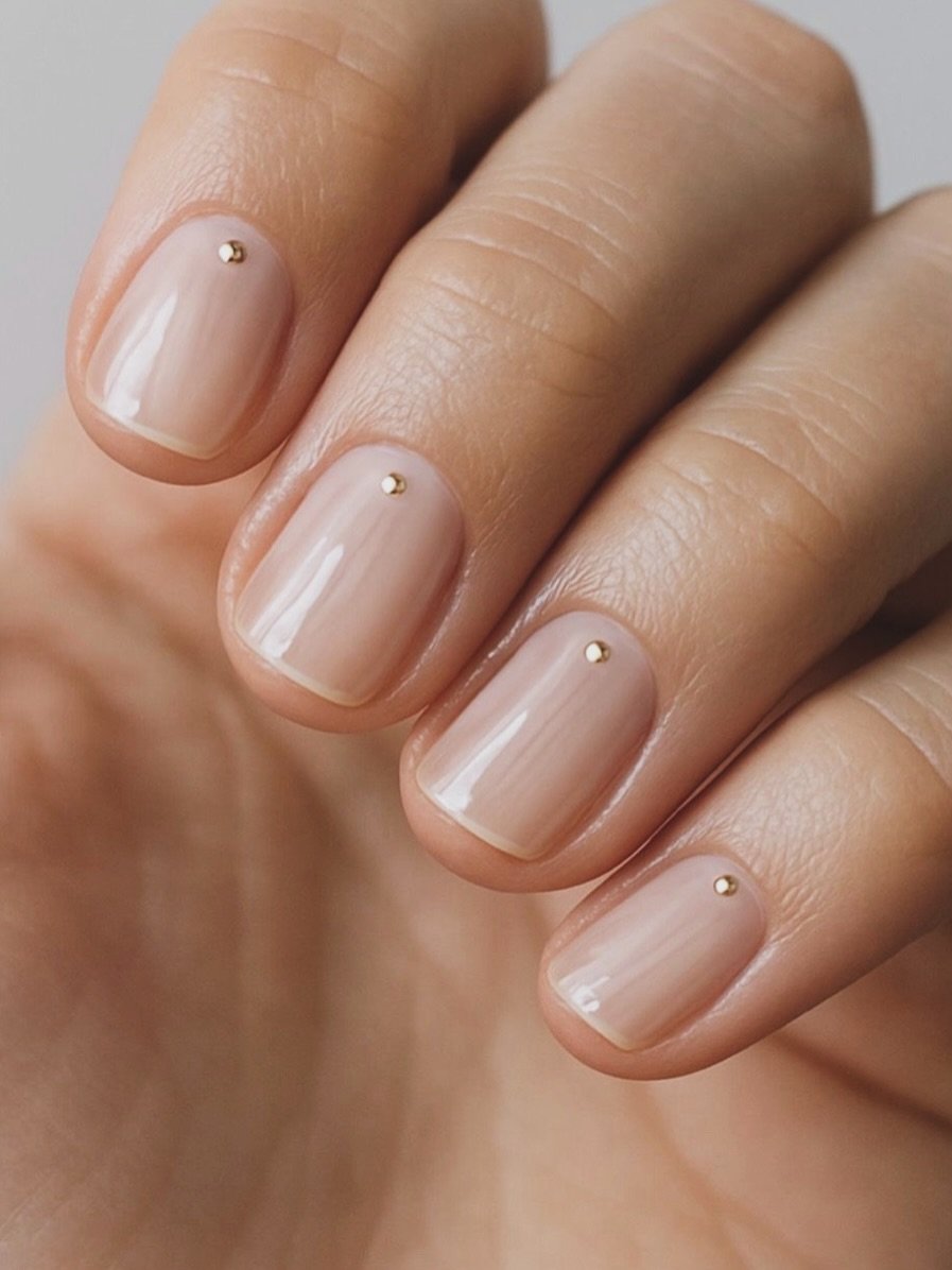 De quoi PIMPER@ ta manucure de fin d&rsquo;ann&eacute;e ou toute l&rsquo;ann&eacute;e hein ! Si tu aimes autant les paillettes que moi 😆 Toujours r&eacute;alis&eacute;es sur manucure courte, sur un ros&eacute; laiteux : Precious ou FrenchBloom (nous