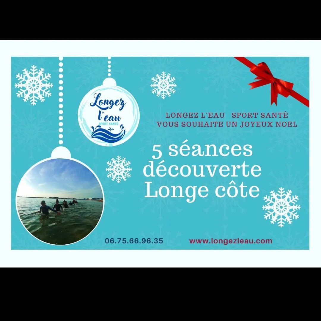 No&euml;l arrive &agrave; grand pas ....
Pensez aux bons cadeaux Sport Sant&eacute; !!
Pour d&eacute;couvrir les s&eacute;ances de longez l'eau ou pour permettre de continuer &agrave; pratiquer . 
Le longe c&ocirc;te/marche aquatique toute l'ann&eacu