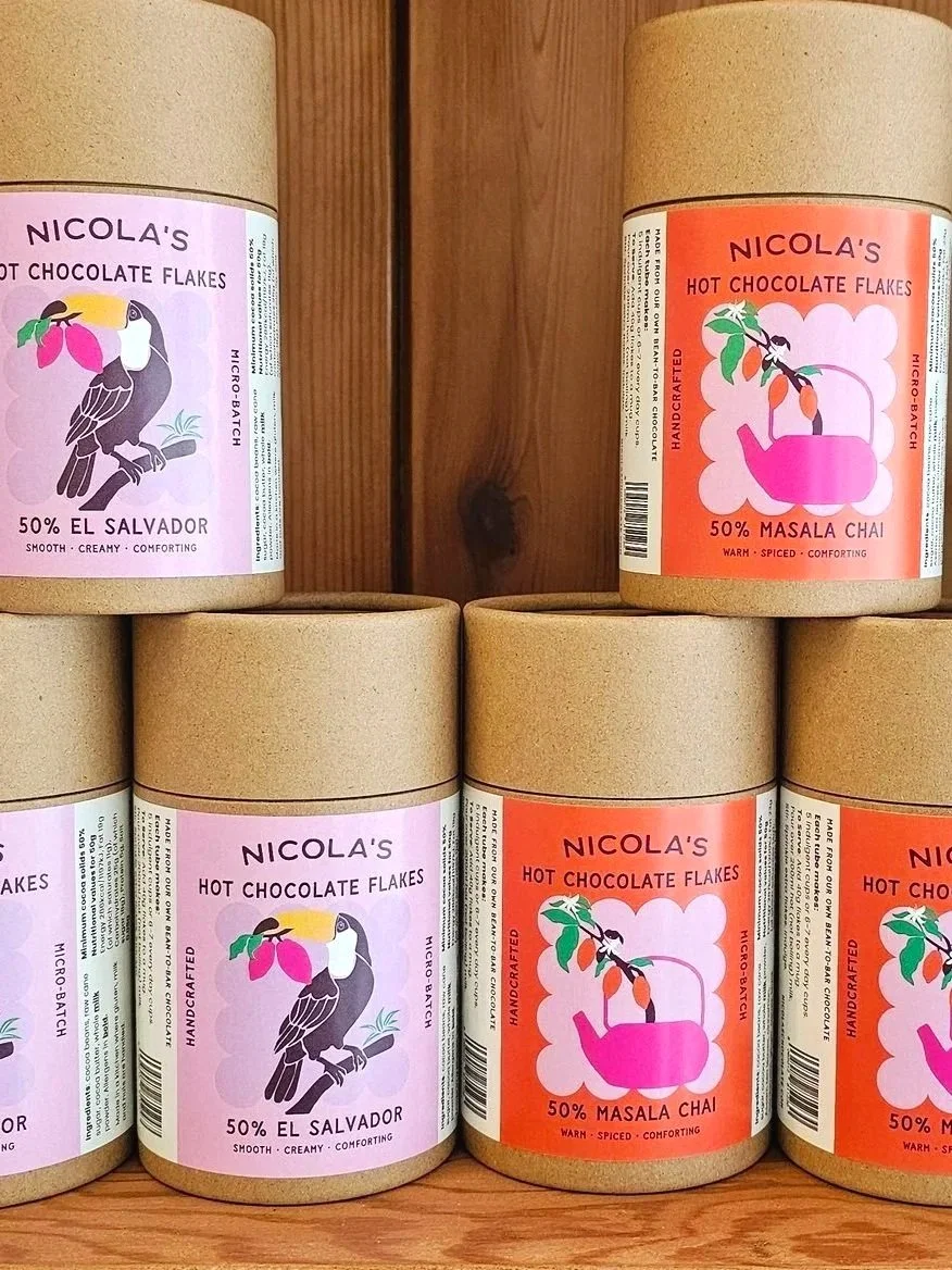 Nicola's Chocolate Bean-to-Bar Hot Chocolate Flakes