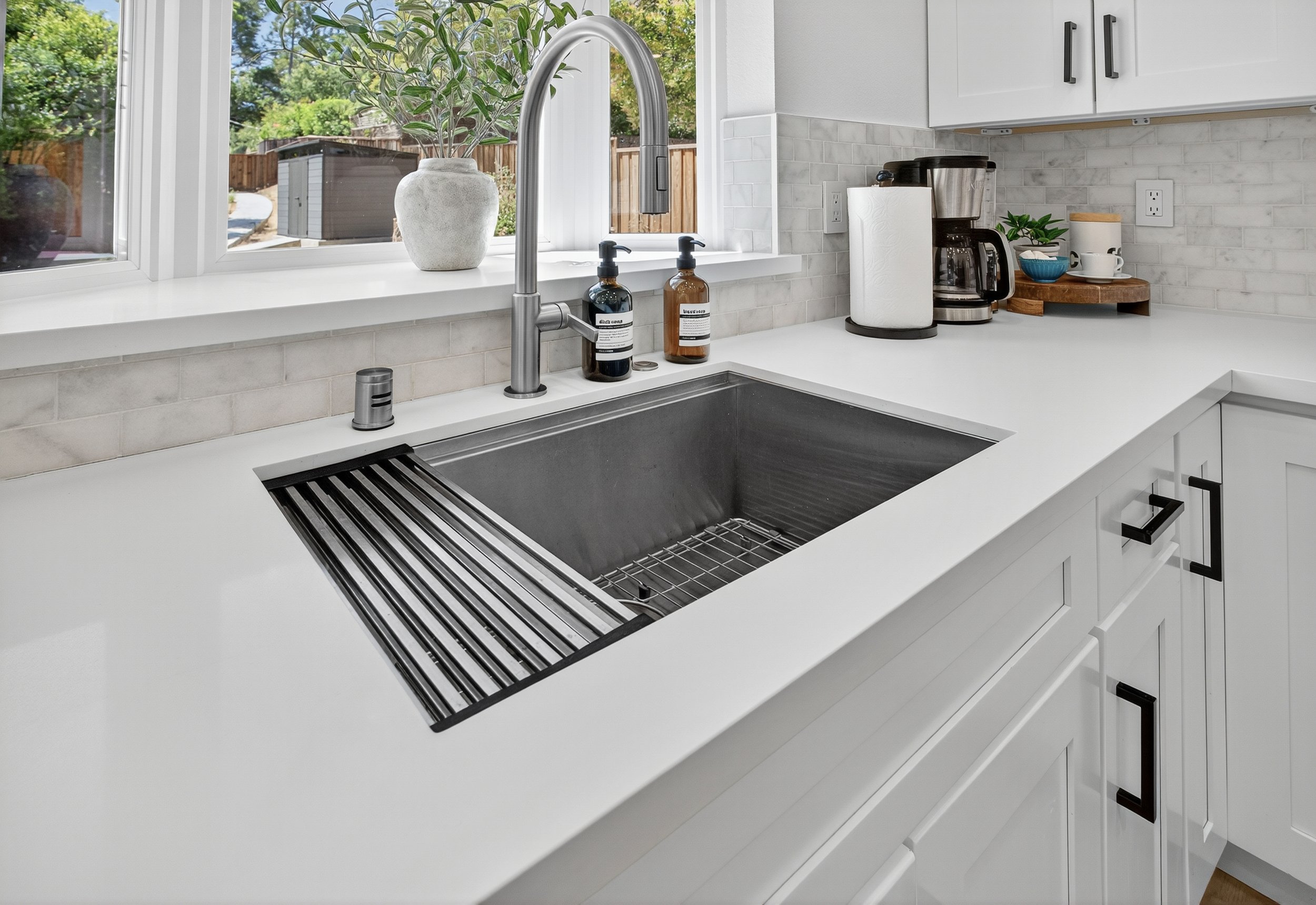 Large sinks (and kitchen accessories in general) are a must for guests with extended stays.