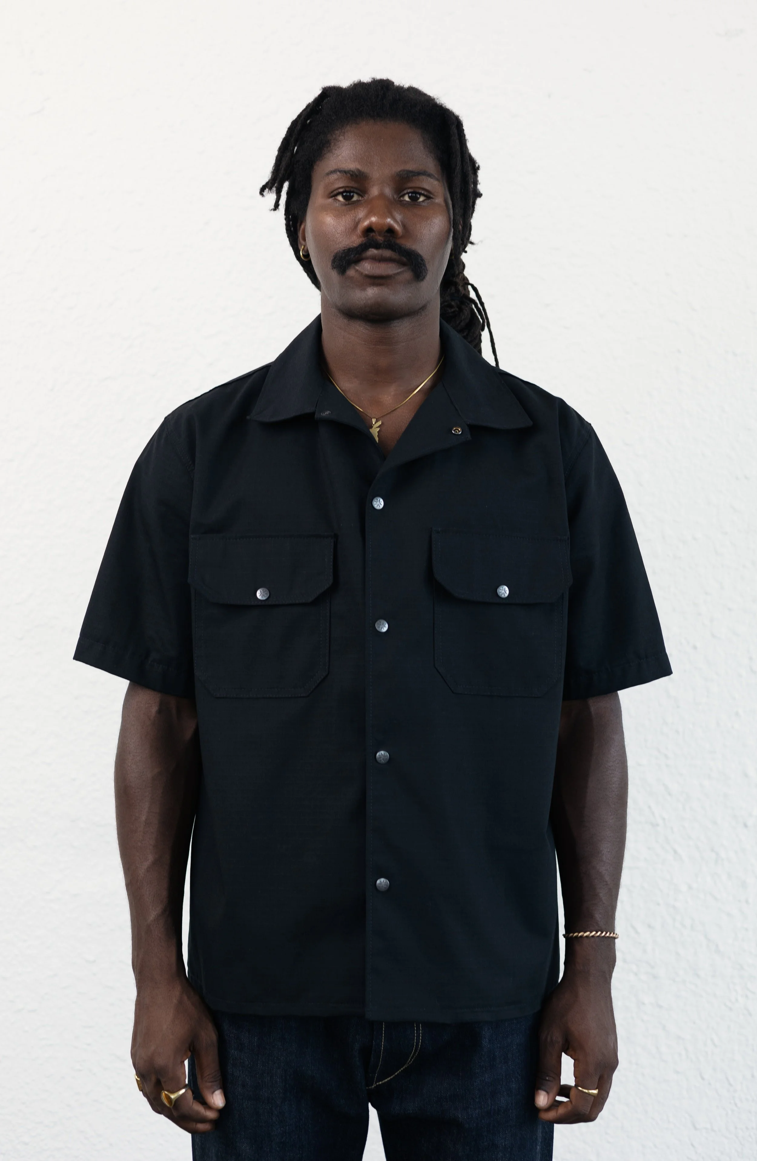 7oz RIPSTOP Mechanics Shirt (Black)