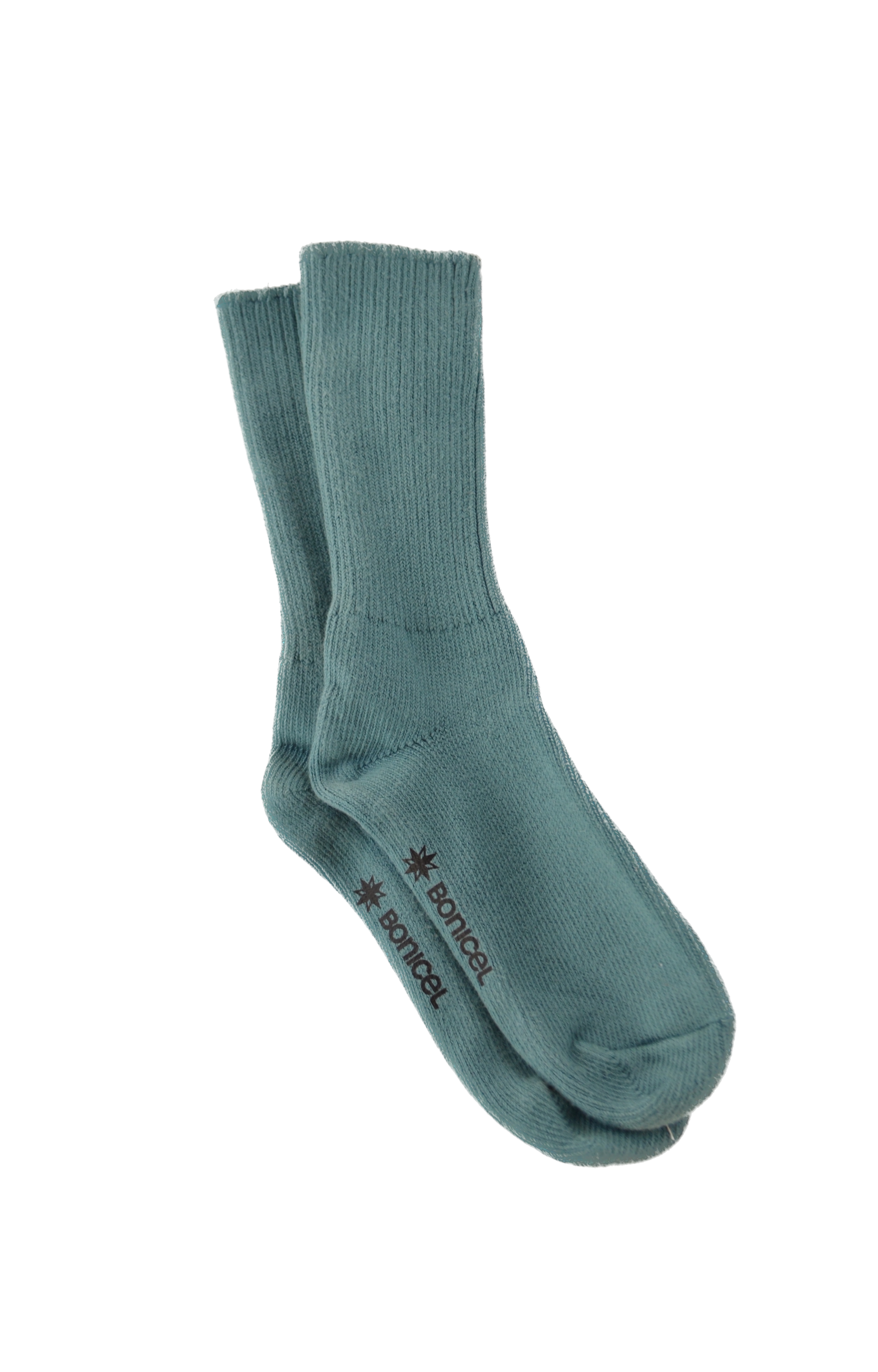 Organic Crew Socks (Faded Blue)