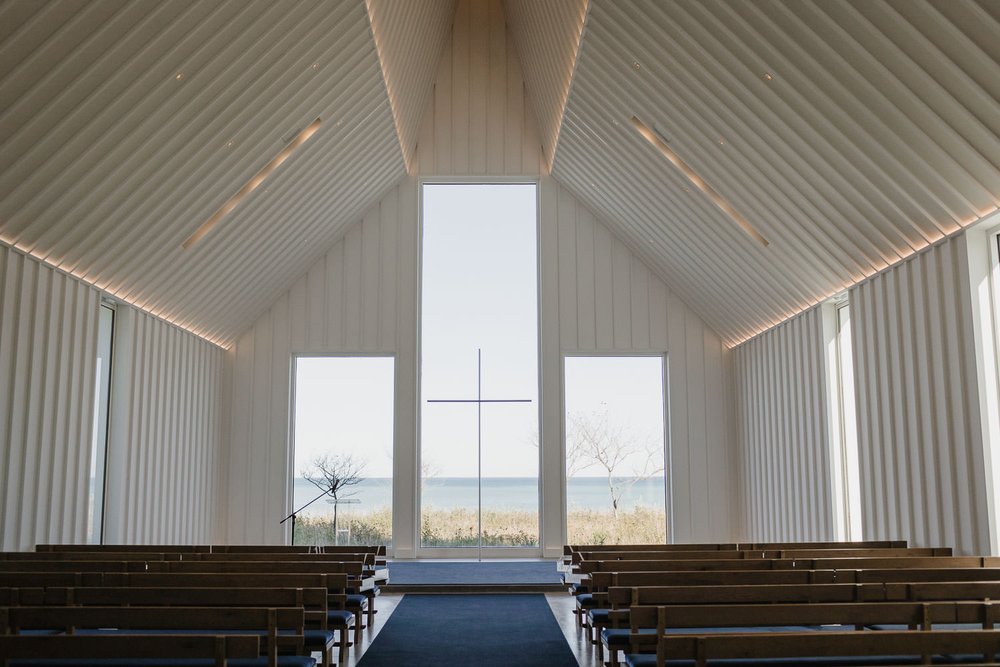 Modern Scandinavian White Wedding Chapel in Wisconsin
