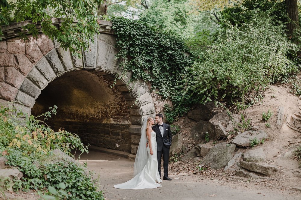 Bride and Groom Wedding Portraits in Central Park