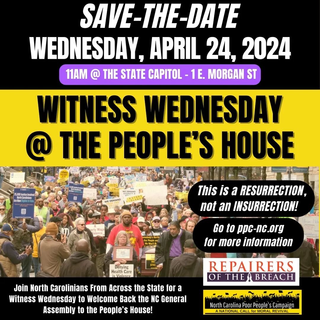 Gather TOMORROW, Wednesday, April 24th, to welcome our elected officials back to the People&rsquo;s House for its &ldquo;short&rdquo; session. Let them hear our priorities and let them know we're going to hold them accountable for their actions!