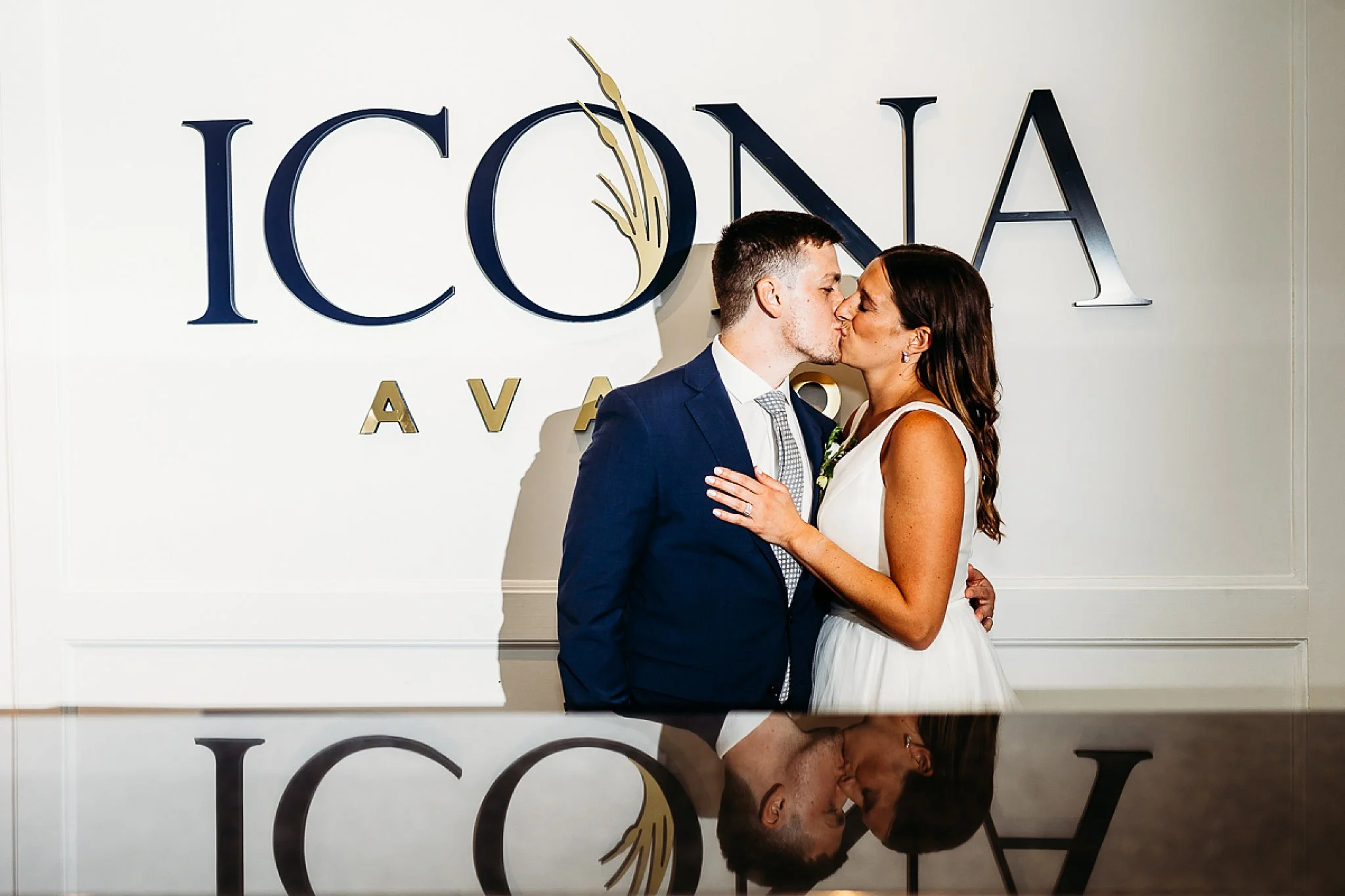 bride and groom portrait at Icona Avalon New Jersey