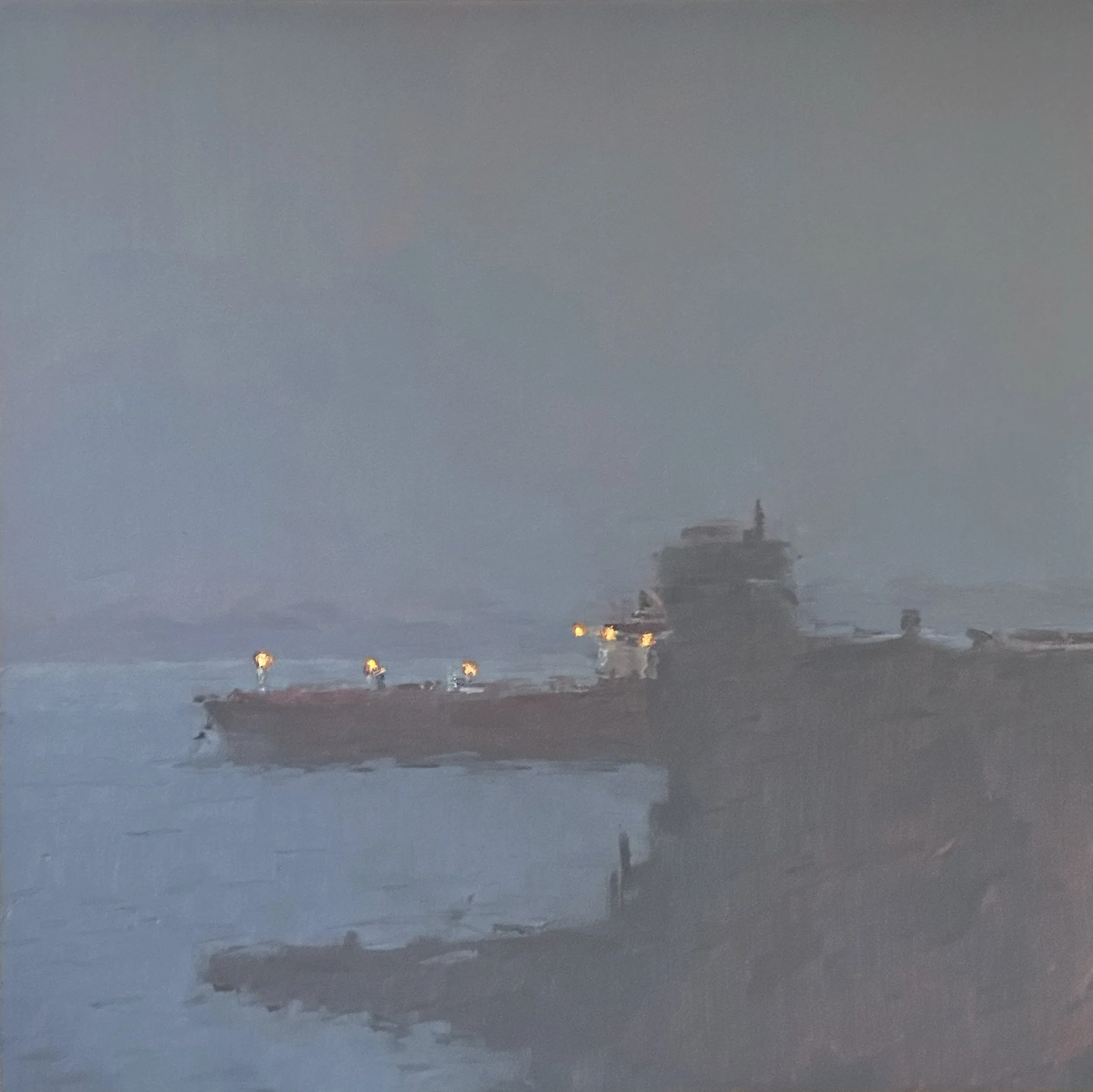 Nocturne: Hunters Point | Oil, 10"x10" -Sold